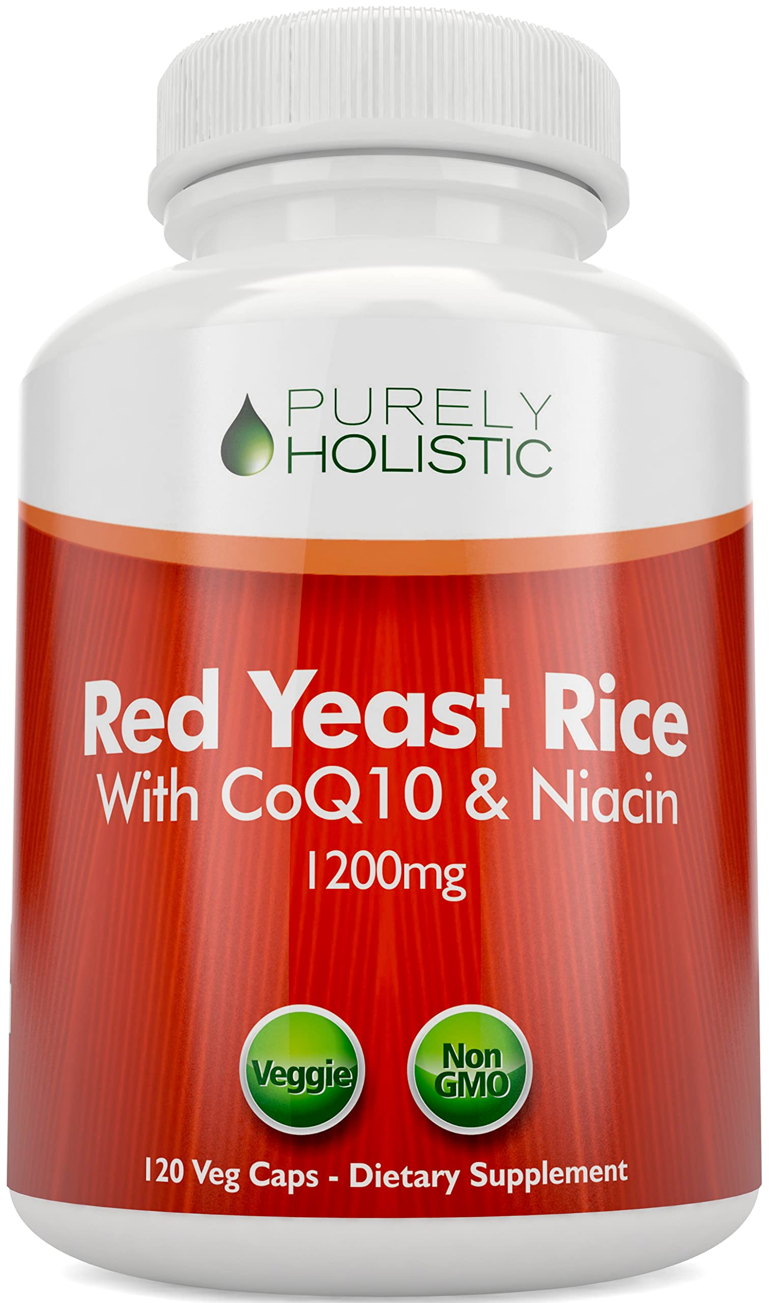 Foto 2 pulgar | Complemente 1200 Mg De Arroz De Levadura Roja Purely Holistic Con Coq10 Y Niacina - Venta Internacional.