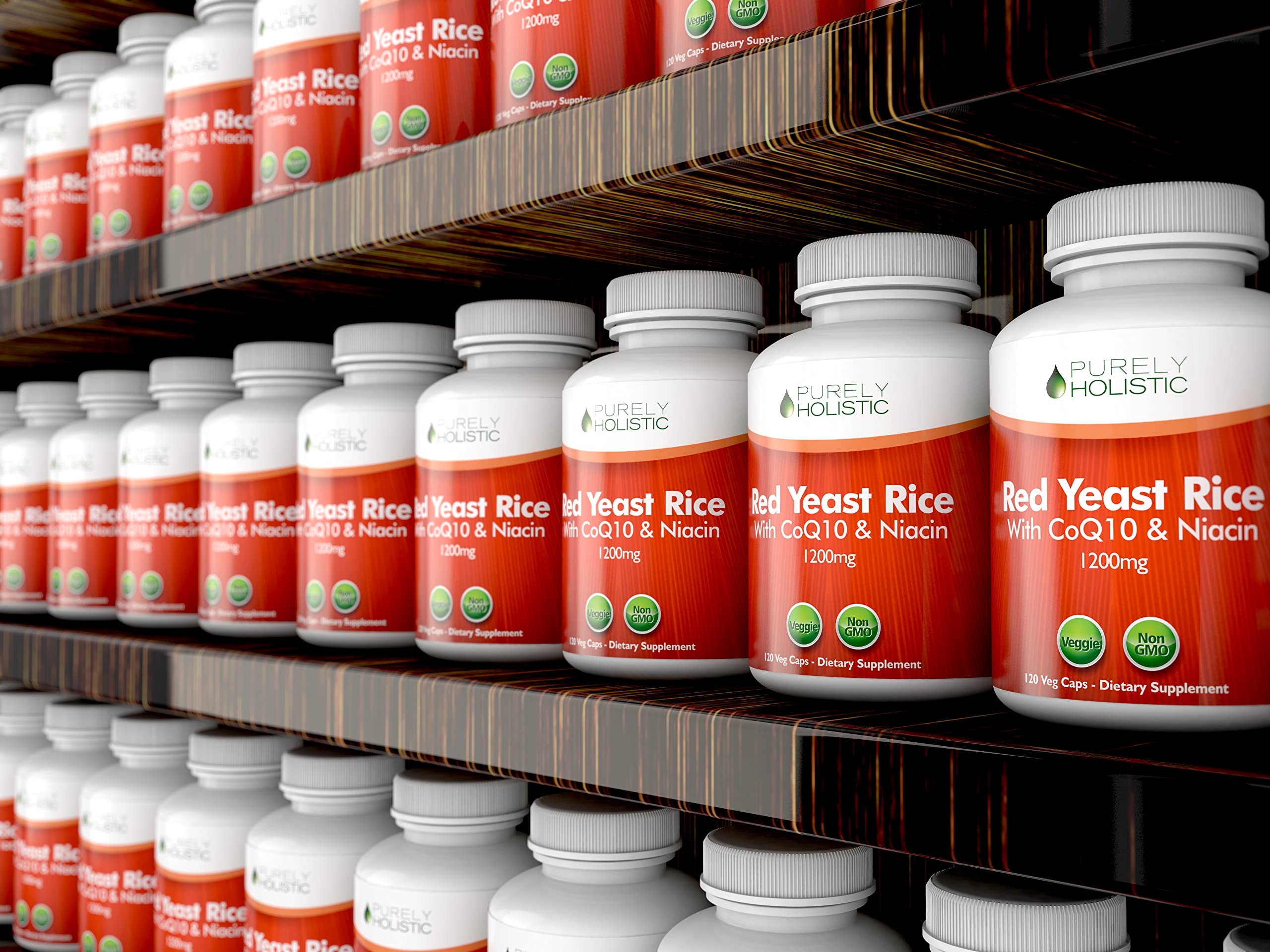 Foto 7 pulgar | Complemente 1200 Mg De Arroz De Levadura Roja Purely Holistic Con Coq10 Y Niacina - Venta Internacional.