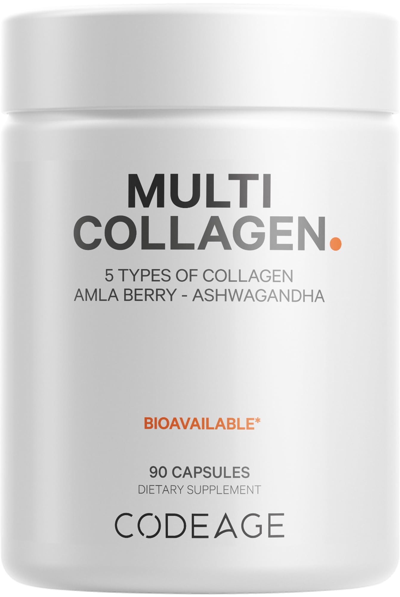 Cápsulas De Colágeno Codeage Multi Type I, Ii, Iii, V Y X, 90 Unidades - Venta Internacional.