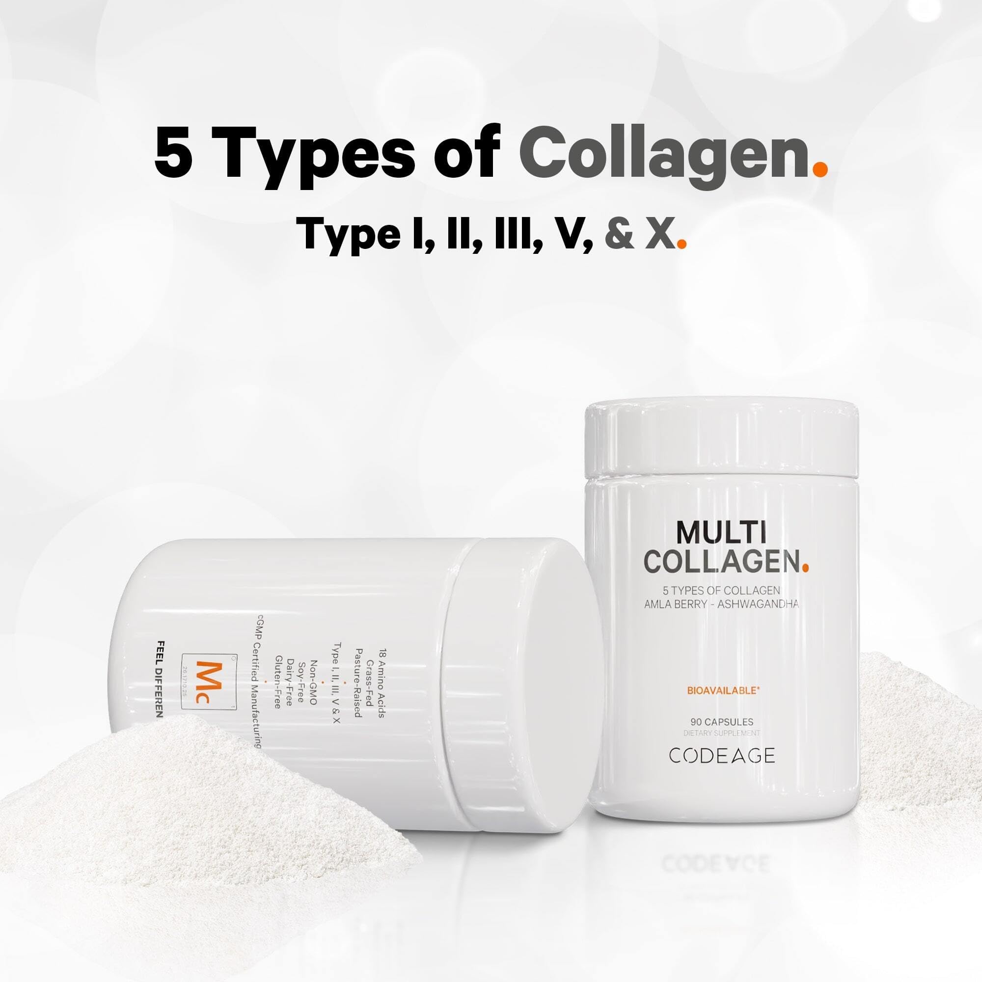 Foto 4 pulgar | Cápsulas De Colágeno Codeage Multi Type I, Ii, Iii, V Y X, 90 Unidades - Venta Internacional.