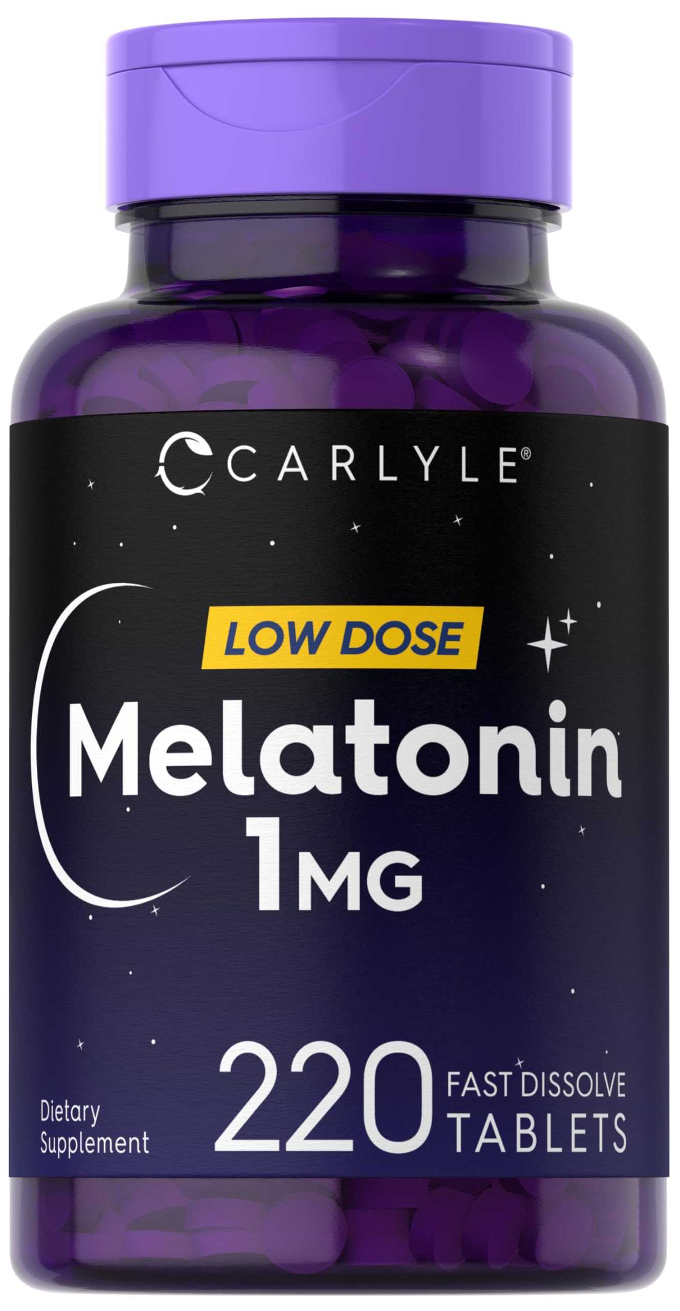 Foto 1 | Melatonina Carlyle 1 Mg 220 Comprimidos De Disolución Rápida - Venta Internacional.