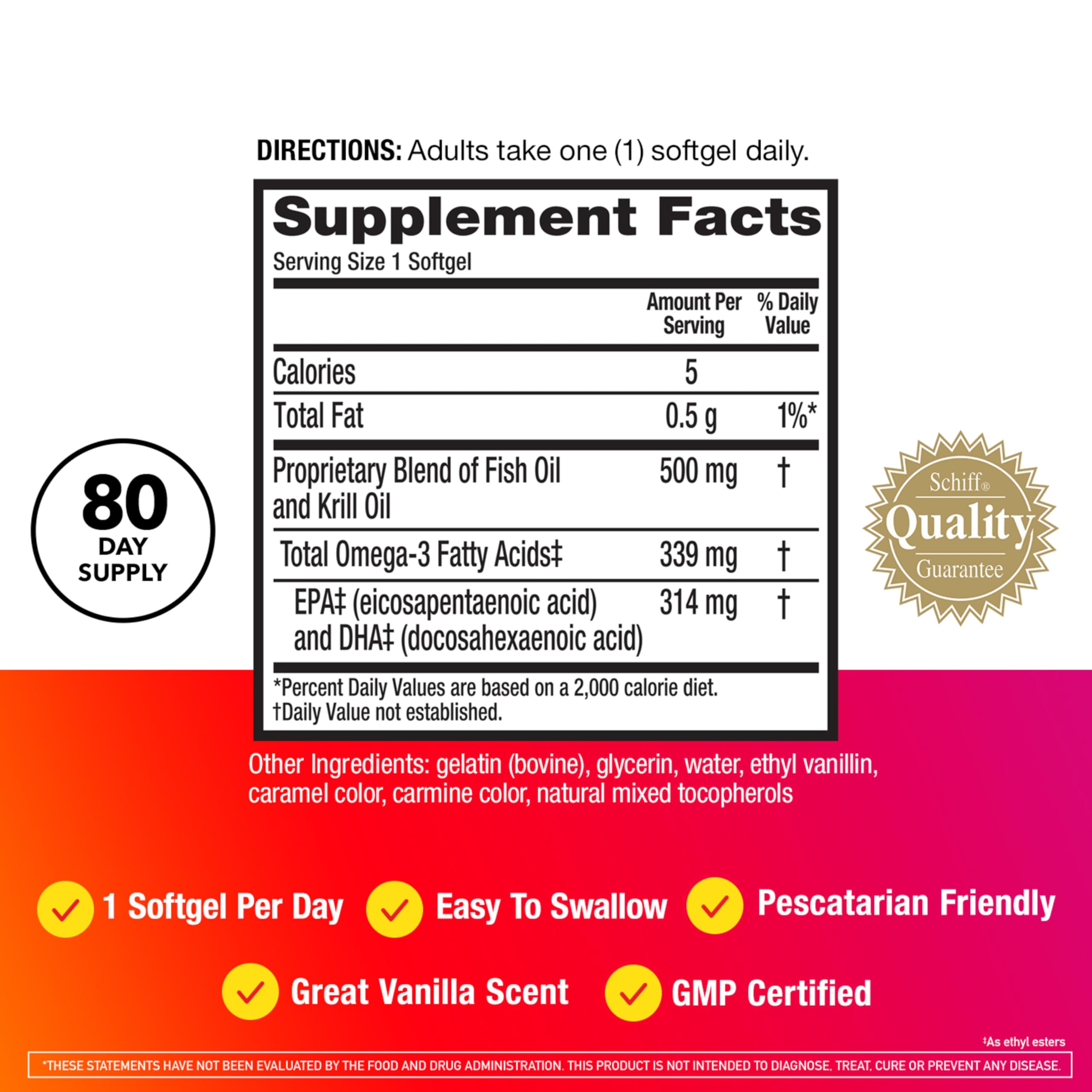 Foto 4 pulgar | Suplemento De Aceite De Pescado Megared Omega 3 Y Aceite De Krill Antártico, 80 Unidades - Venta Internacional.