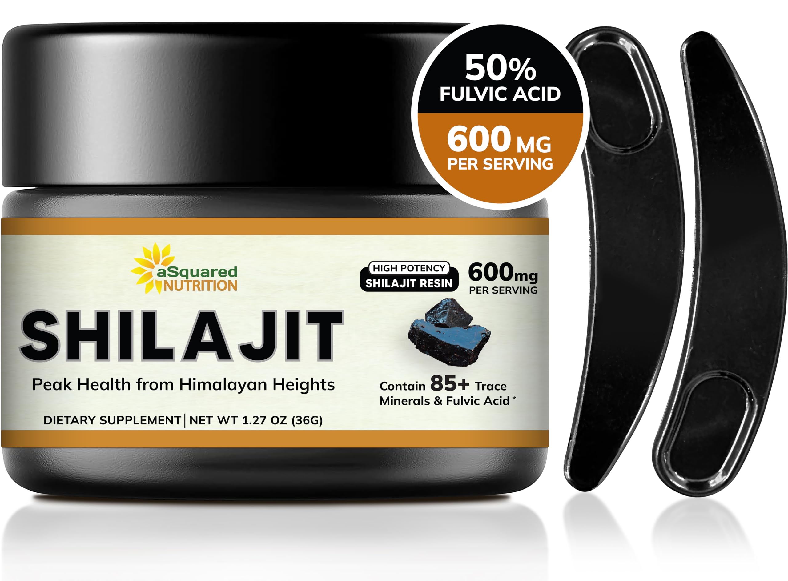 Foto 2 pulgar | Suplemento De Resina De Shilajit De Squared Nutrition, 600 Mg Con Minerales - Venta Internacional.