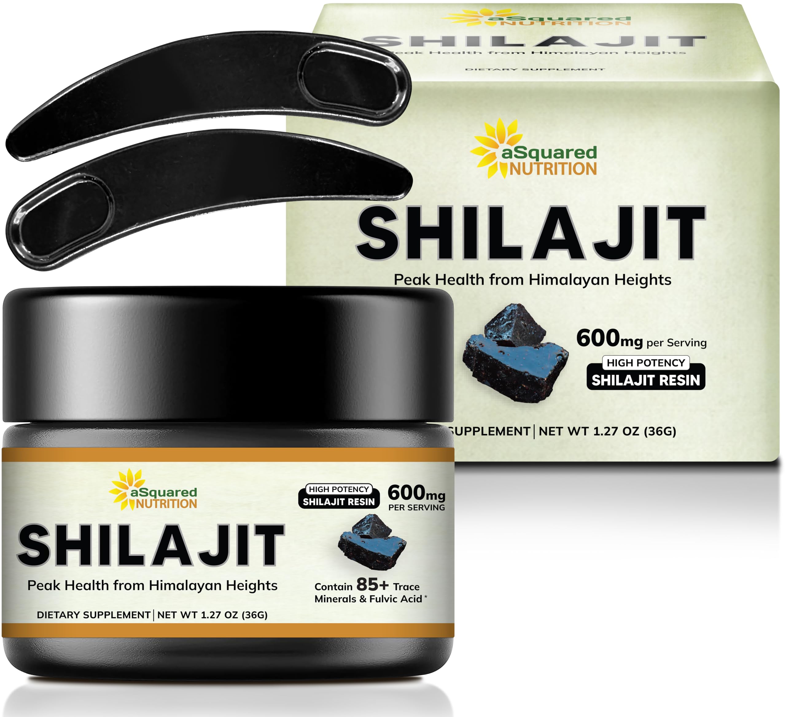Foto 3 pulgar | Suplemento De Resina De Shilajit De Squared Nutrition, 600 Mg Con Minerales - Venta Internacional.