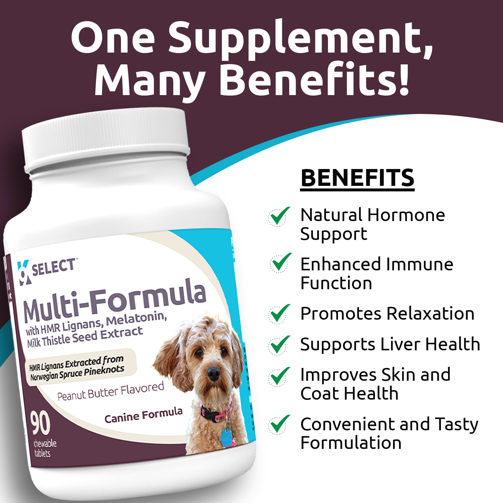 Foto 5 | Dog Vitamins K9 Select, Fórmula Múltiple Para Perros Pequeños, 90 Comprimidos - Venta Internacional.