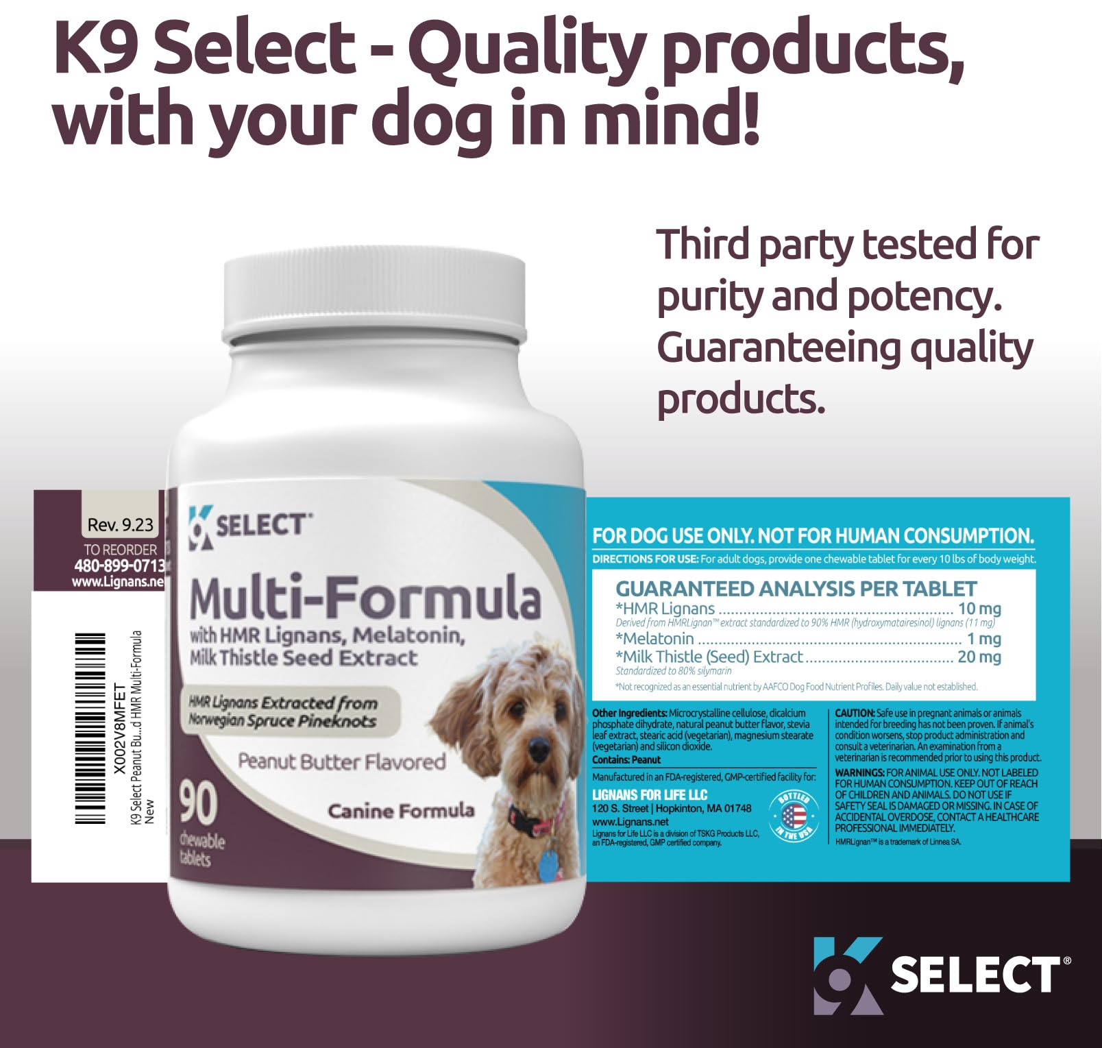 Foto 8 pulgar | Dog Vitamins K9 Select, Fórmula Múltiple Para Perros Pequeños, 90 Comprimidos - Venta Internacional.