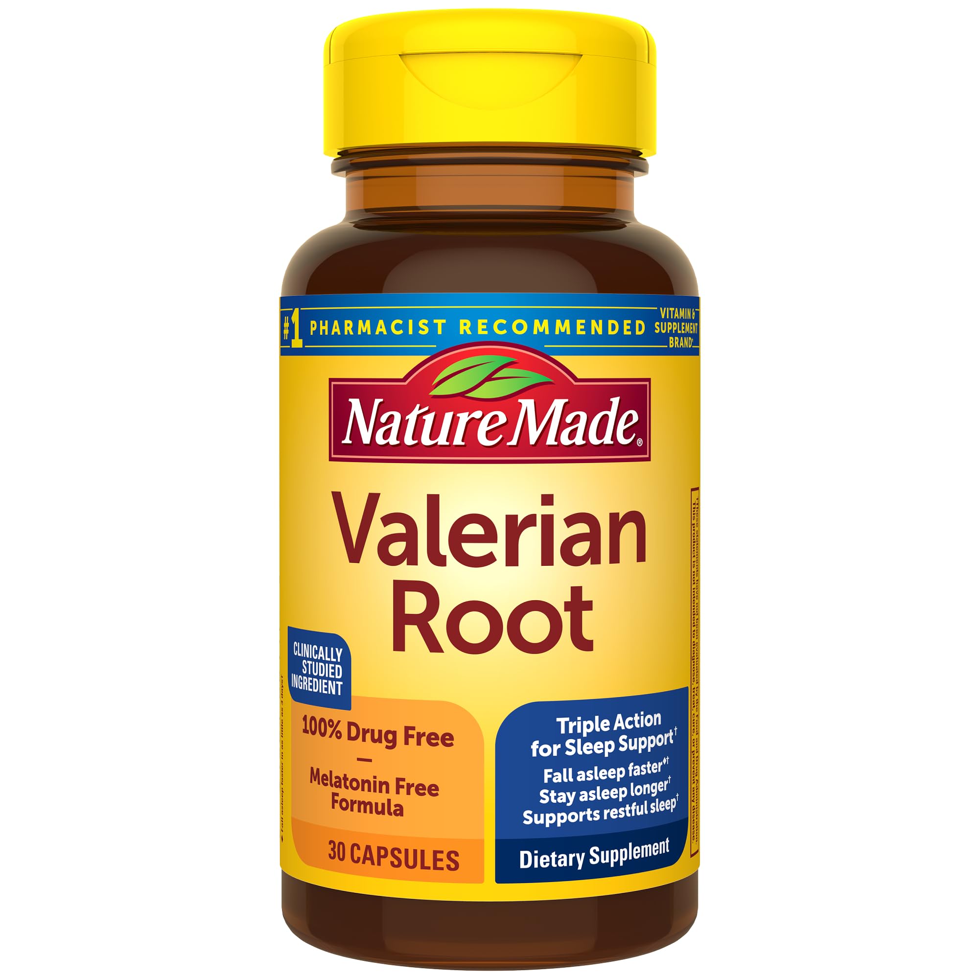 Raíz De Valeriana Sleep Aid Nature Made 30 Cápsulas Para 30 Días - Venta Internacional.
