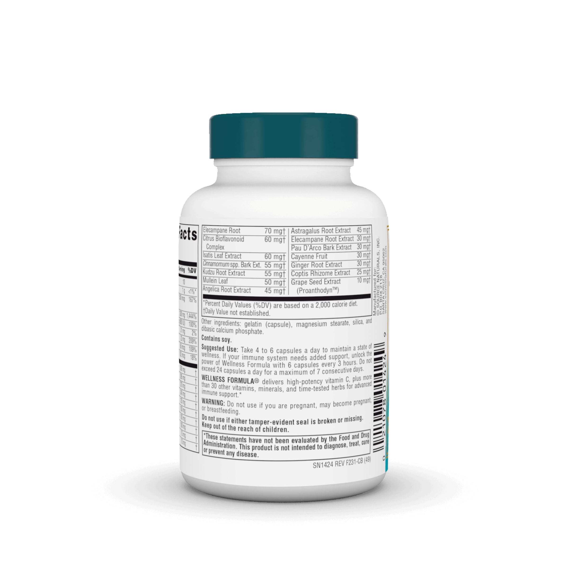 Foto 4 pulgar | Suplemento Dietético Source Naturals Wellness Formula 60 Cápsulas - Venta Internacional.