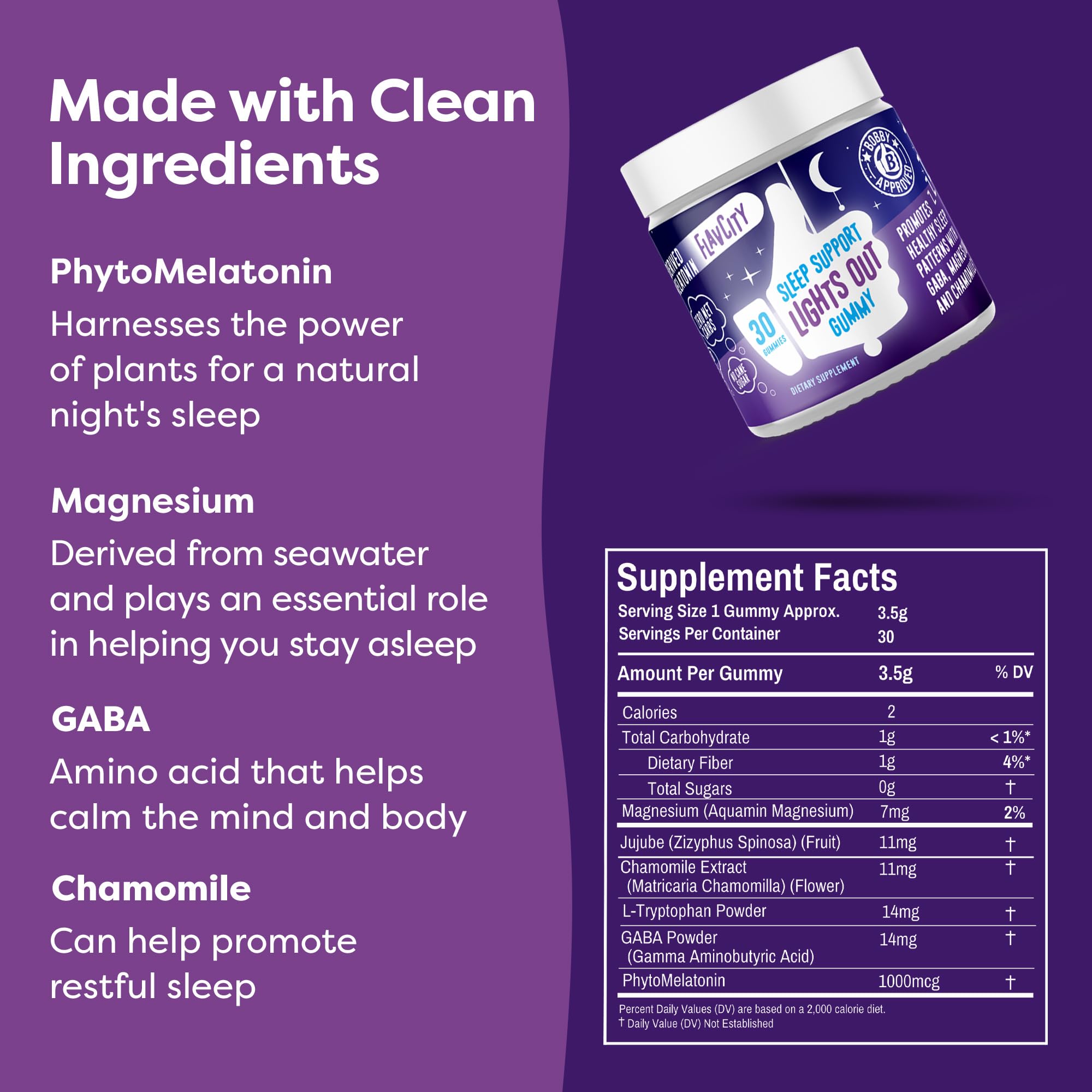 Foto 5 pulgar | Gomitas Sleep Support Flavcity Con Melatonina Para Adultos, 30 Días - Venta Internacional.