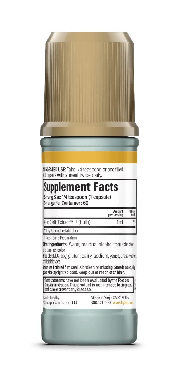 Foto 7 pulgar | Suplemento Líquido De Extracto De Ajo Envejecido Kyolic 60 Ml - Venta Internacional.