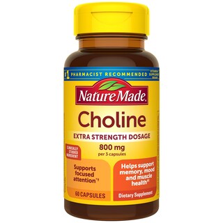 Foto 1 | Suplementos Nature Made Choline 800 Mg 60 Cápsulas - Venta Internacional.