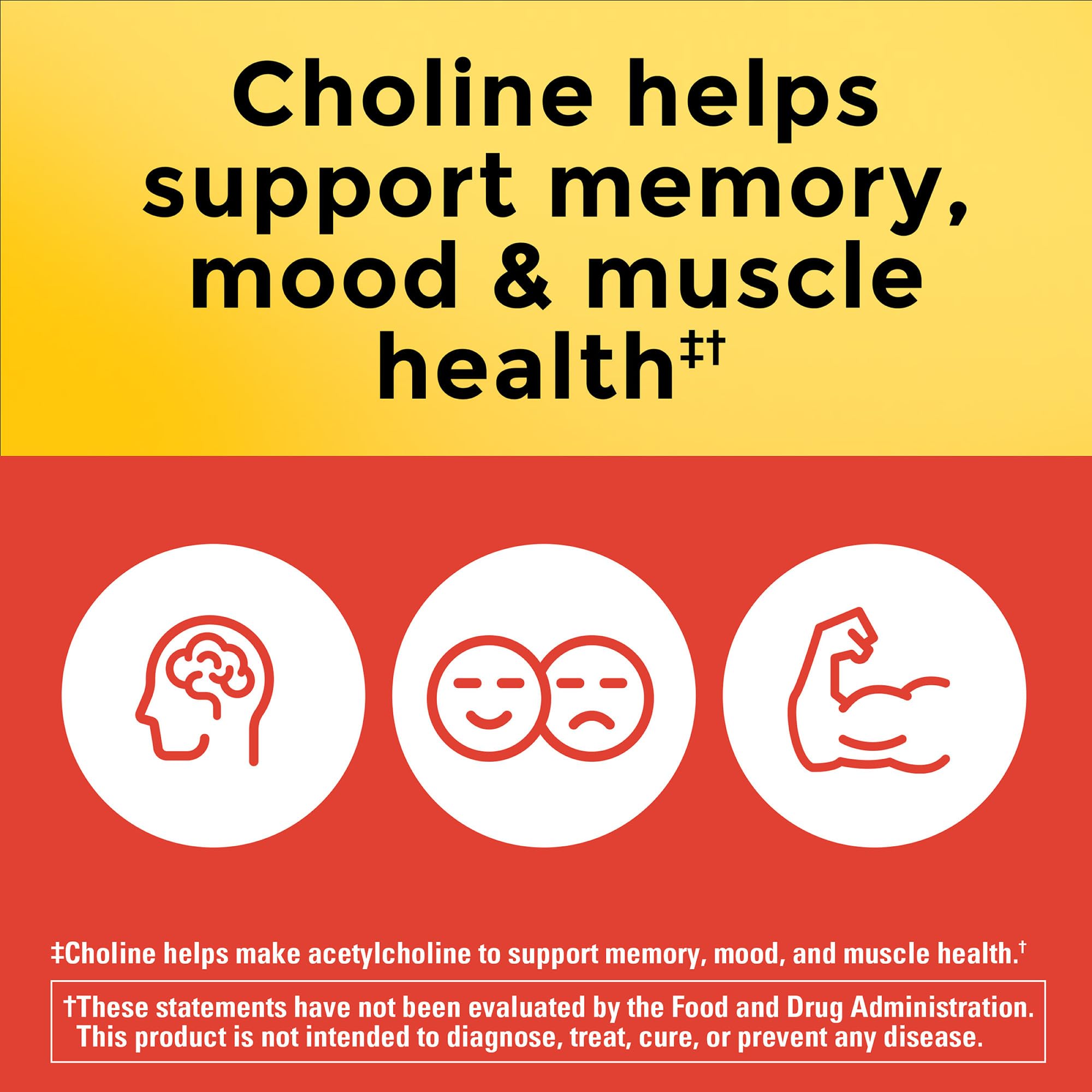 Foto 4 pulgar | Suplementos Nature Made Choline 800 Mg 60 Cápsulas - Venta Internacional.