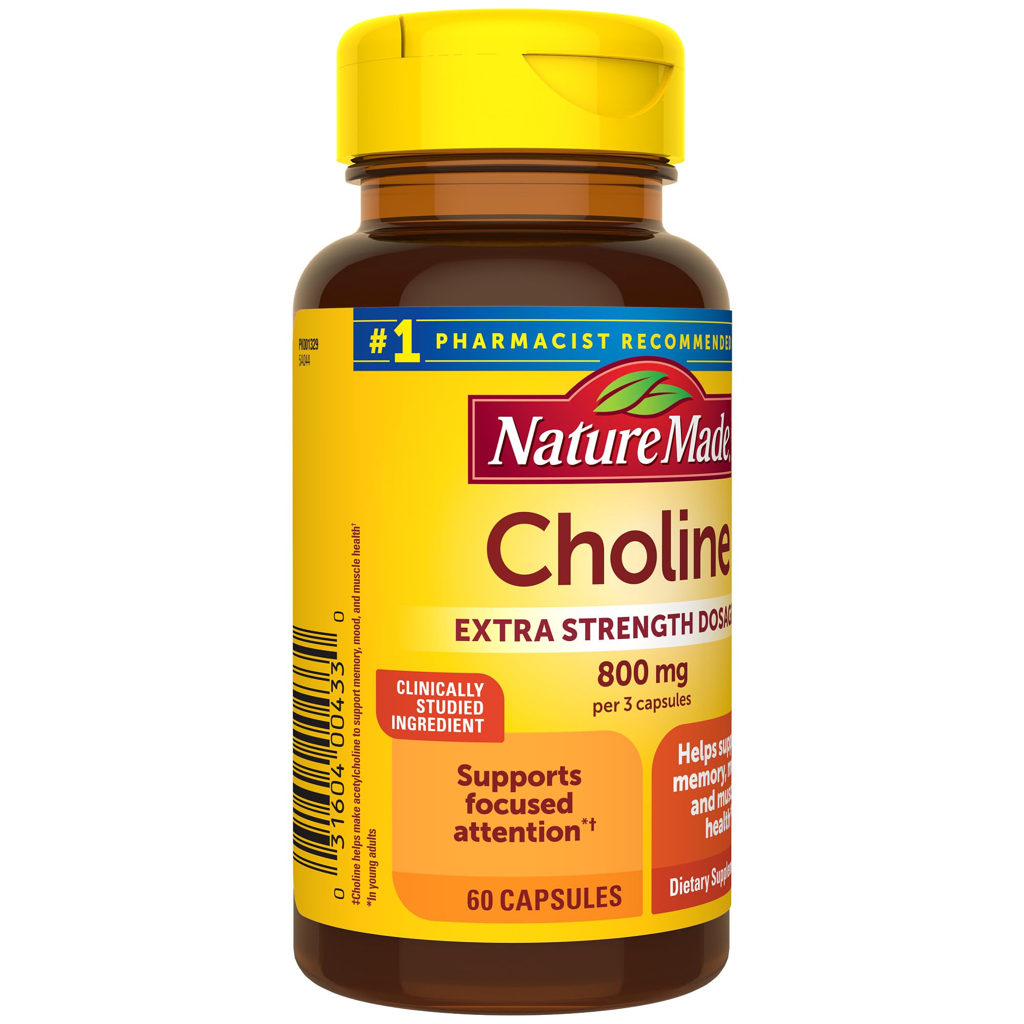 Foto 8 pulgar | Suplementos Nature Made Choline 800 Mg 60 Cápsulas - Venta Internacional.