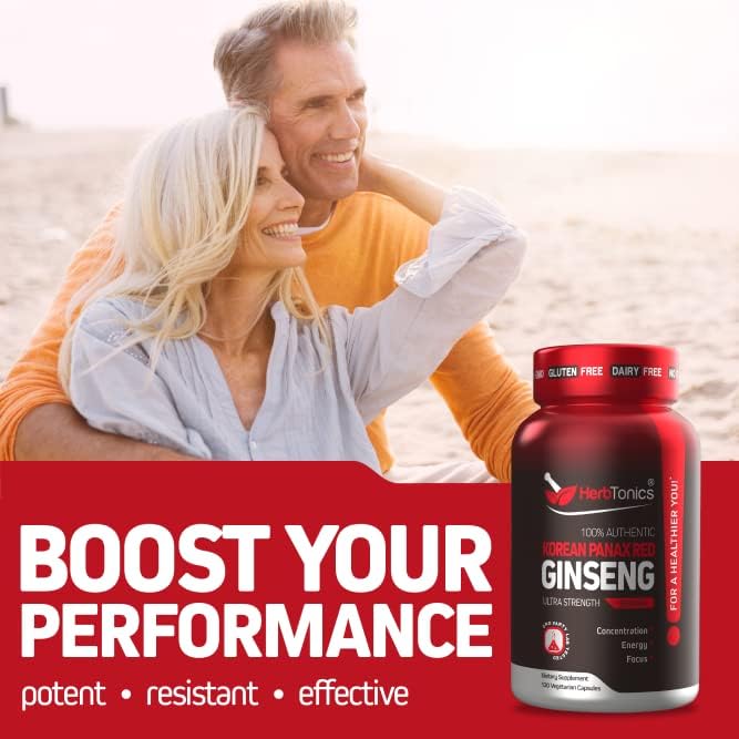 Foto 3 pulgar | Suplemento Herbtonics Korean Red Panax Ginseng 1500 Mg 120 Cápsulas - Venta Internacional.