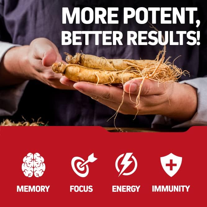 Foto 4 pulgar | Suplemento Herbtonics Korean Red Panax Ginseng 1500 Mg 120 Cápsulas - Venta Internacional.