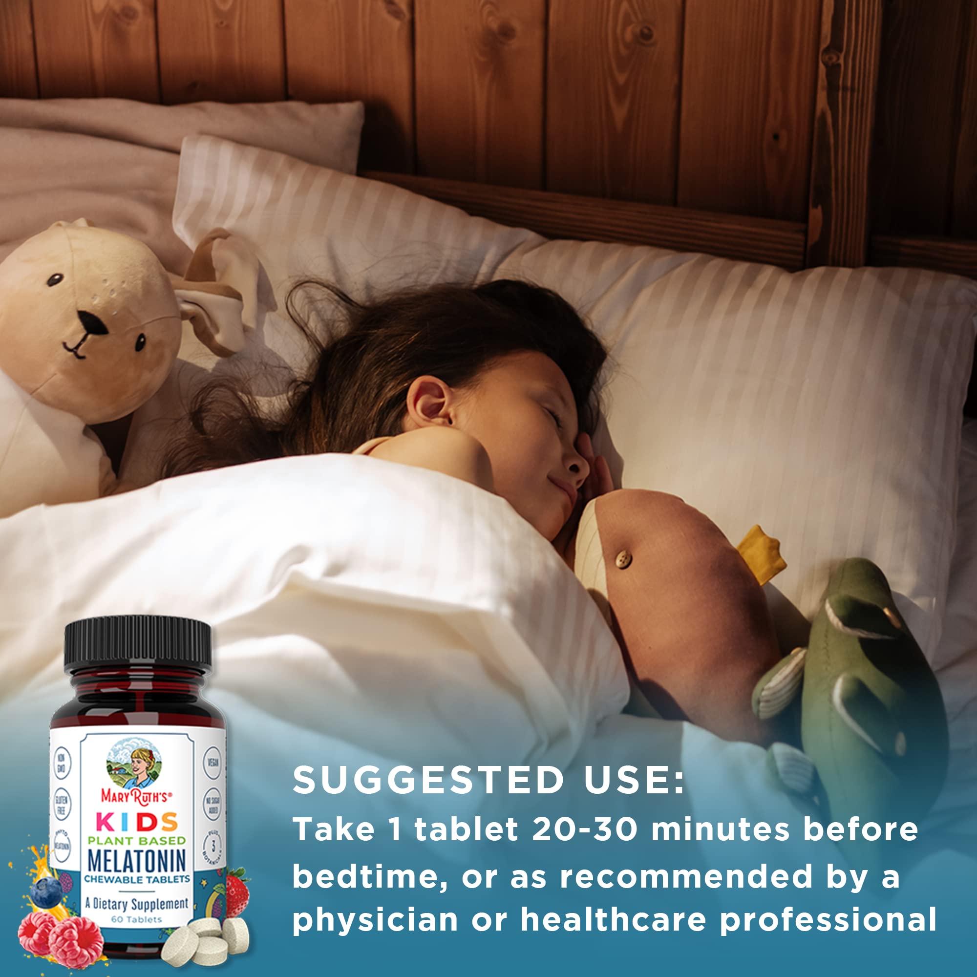 Foto 5 | Suplemento Masticable Maryruth Organics Melatonin Kids, 60 Tabletas - Venta Internacional.