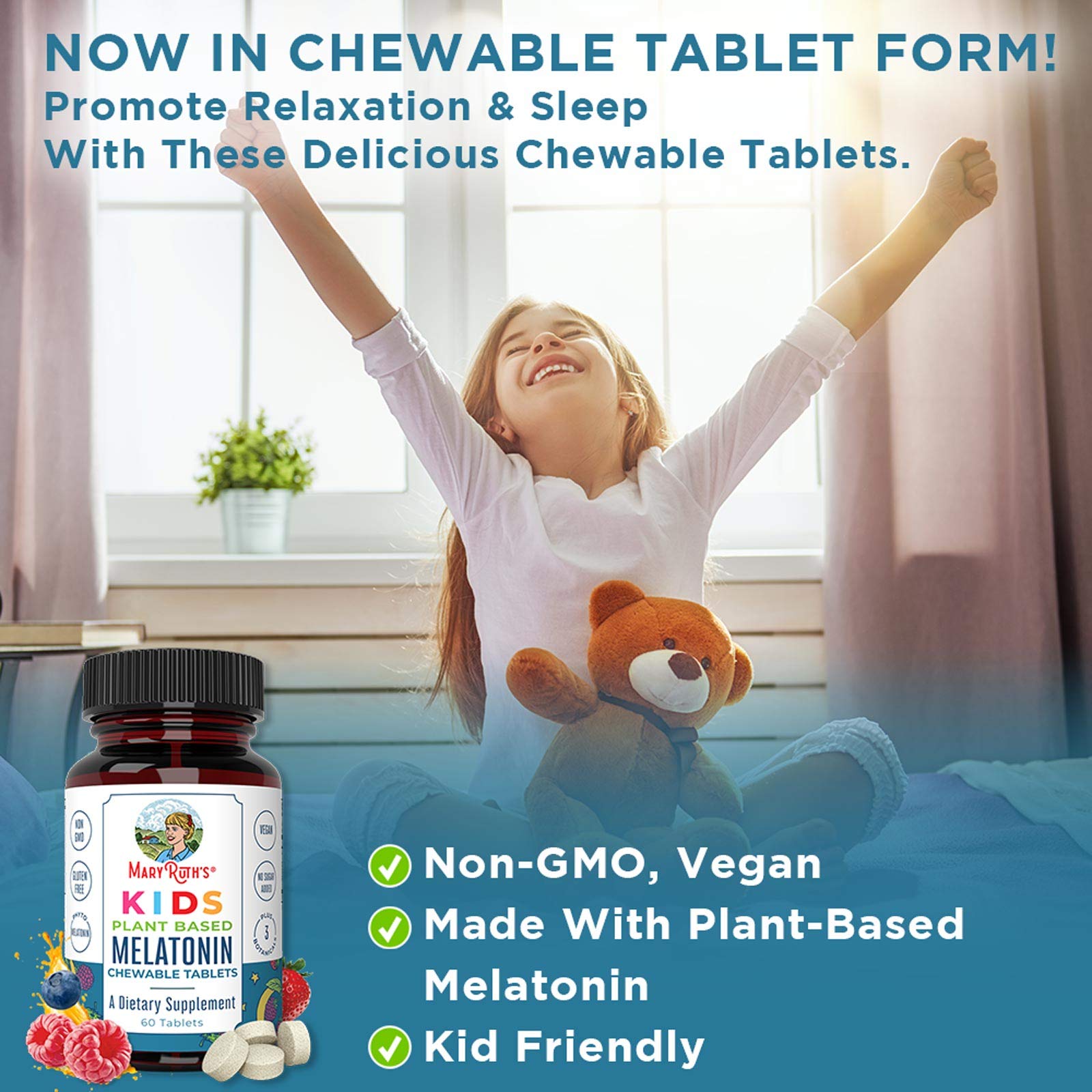 Foto 7 pulgar | Suplemento Masticable Maryruth Organics Melatonin Kids, 60 Tabletas - Venta Internacional.