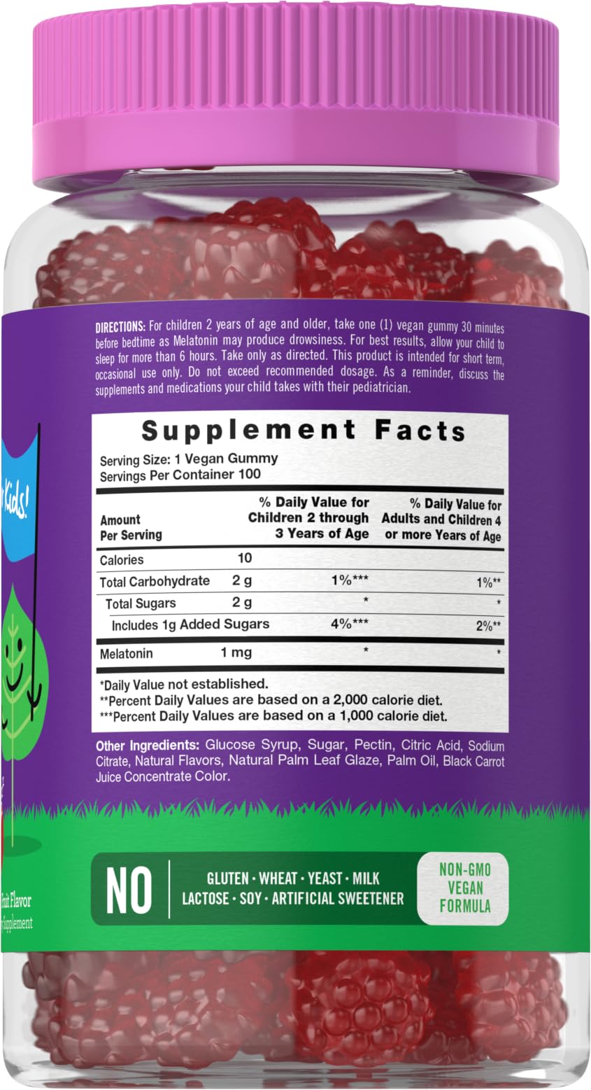 Foto 2 | Suplemento Carlyle Kids: Gomitas De Melatonina, 1 Mg, 100 Unidades - Venta Internacional.