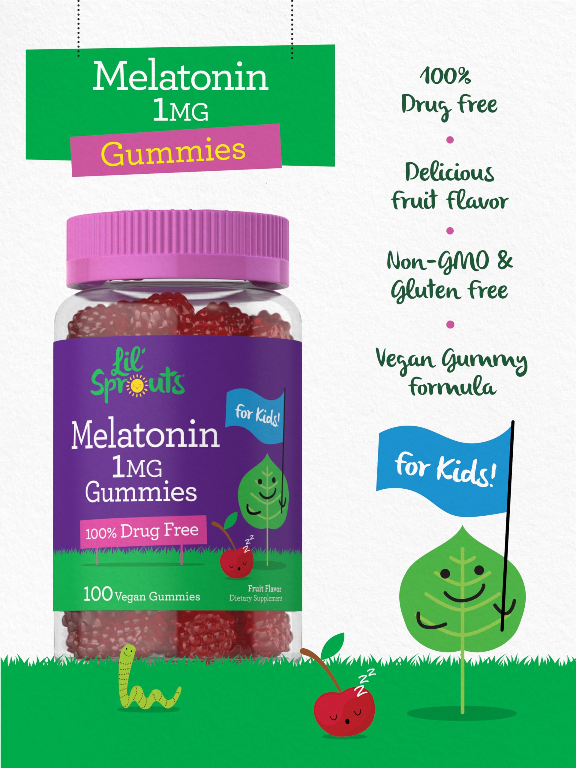 Foto 5 pulgar | Suplemento Carlyle Kids: Gomitas De Melatonina, 1 Mg, 100 Unidades - Venta Internacional.