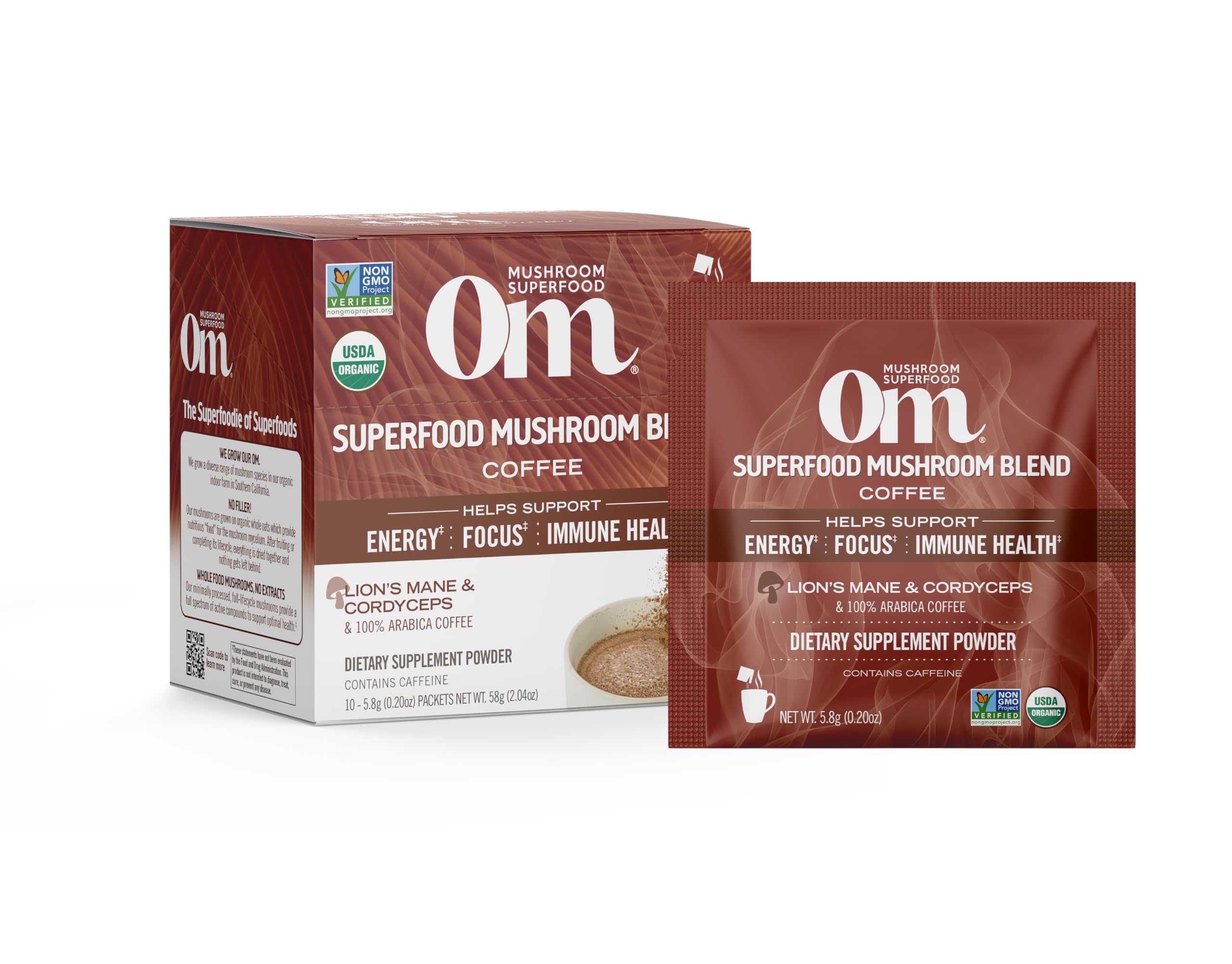Foto 2 pulgar | Mezcla De Café Con Hongos Om, Superalimento Para Hongos, 10 Porciones - Venta Internacional.