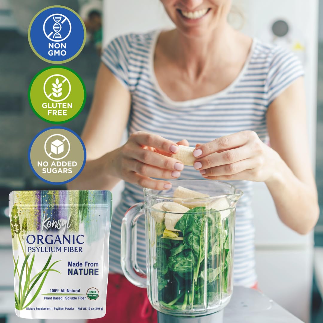 Foto 6 pulgar | Suplemento De Fibra Konsyl Organic Psyllium Husk 340g - Venta Internacional.