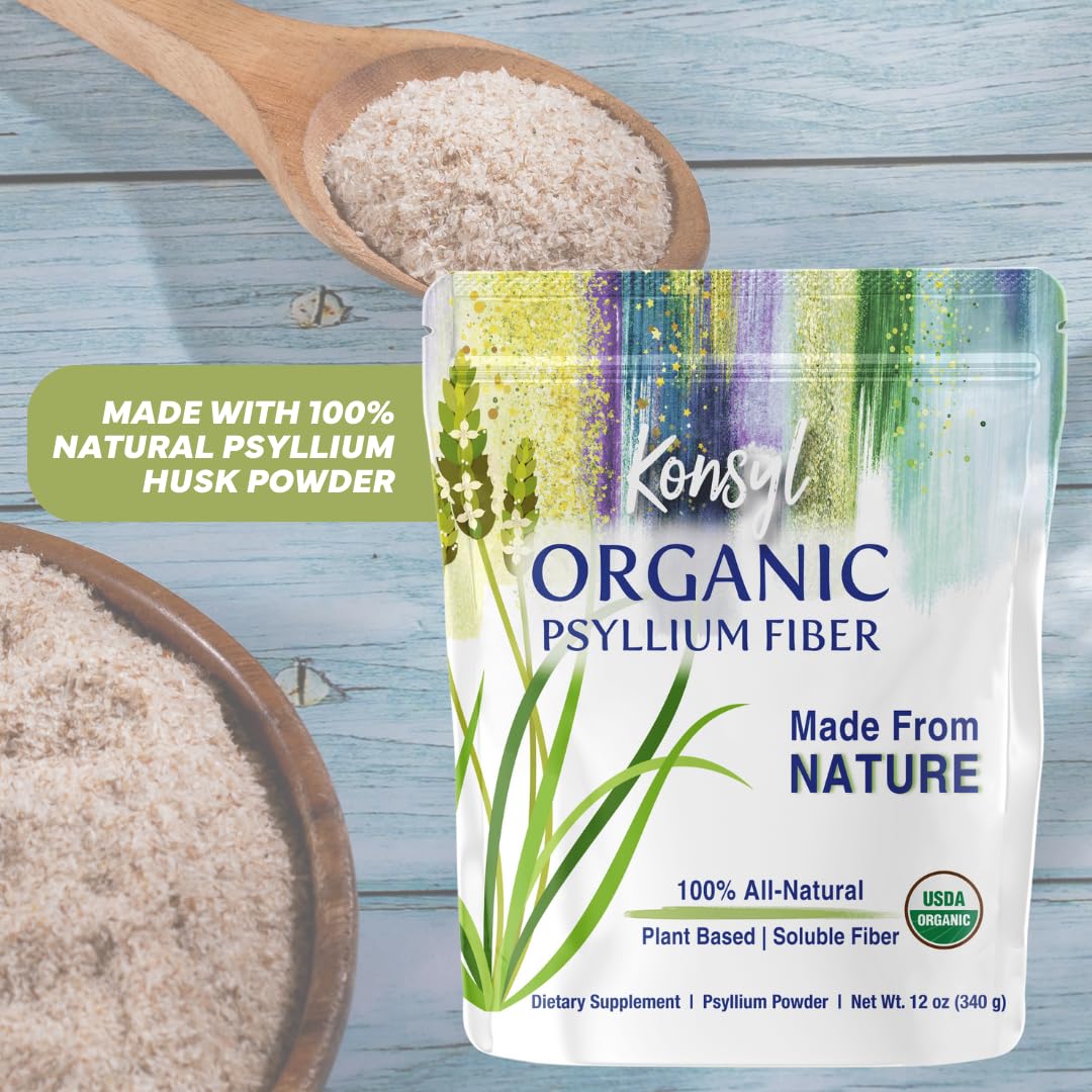 Foto 7 pulgar | Suplemento De Fibra Konsyl Organic Psyllium Husk 340g - Venta Internacional.