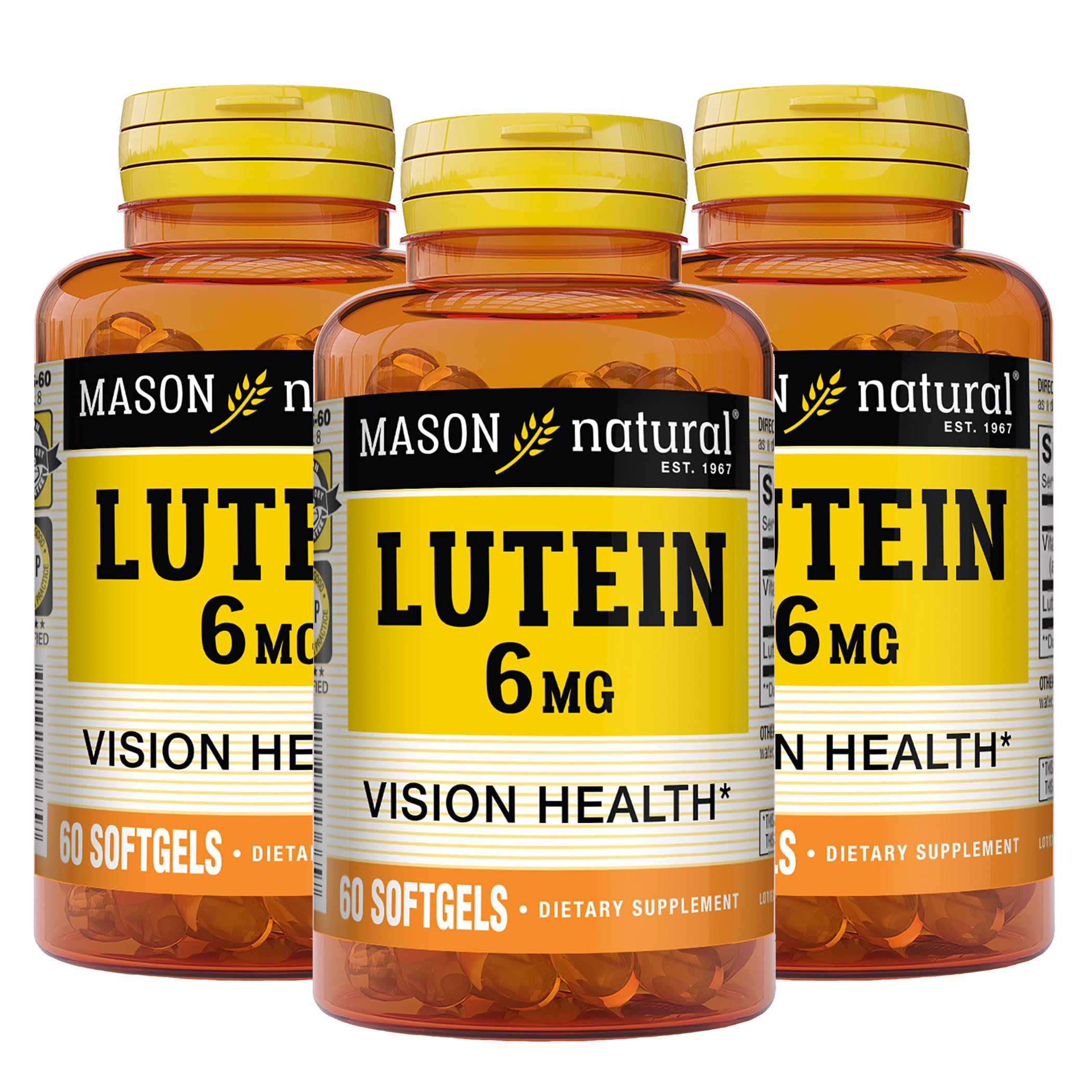 Foto 2 pulgar | Suplemento Mason Natural Luteína 6 Mg Con Vitamina E 60 Cápsulas Blandas - Venta Internacional.