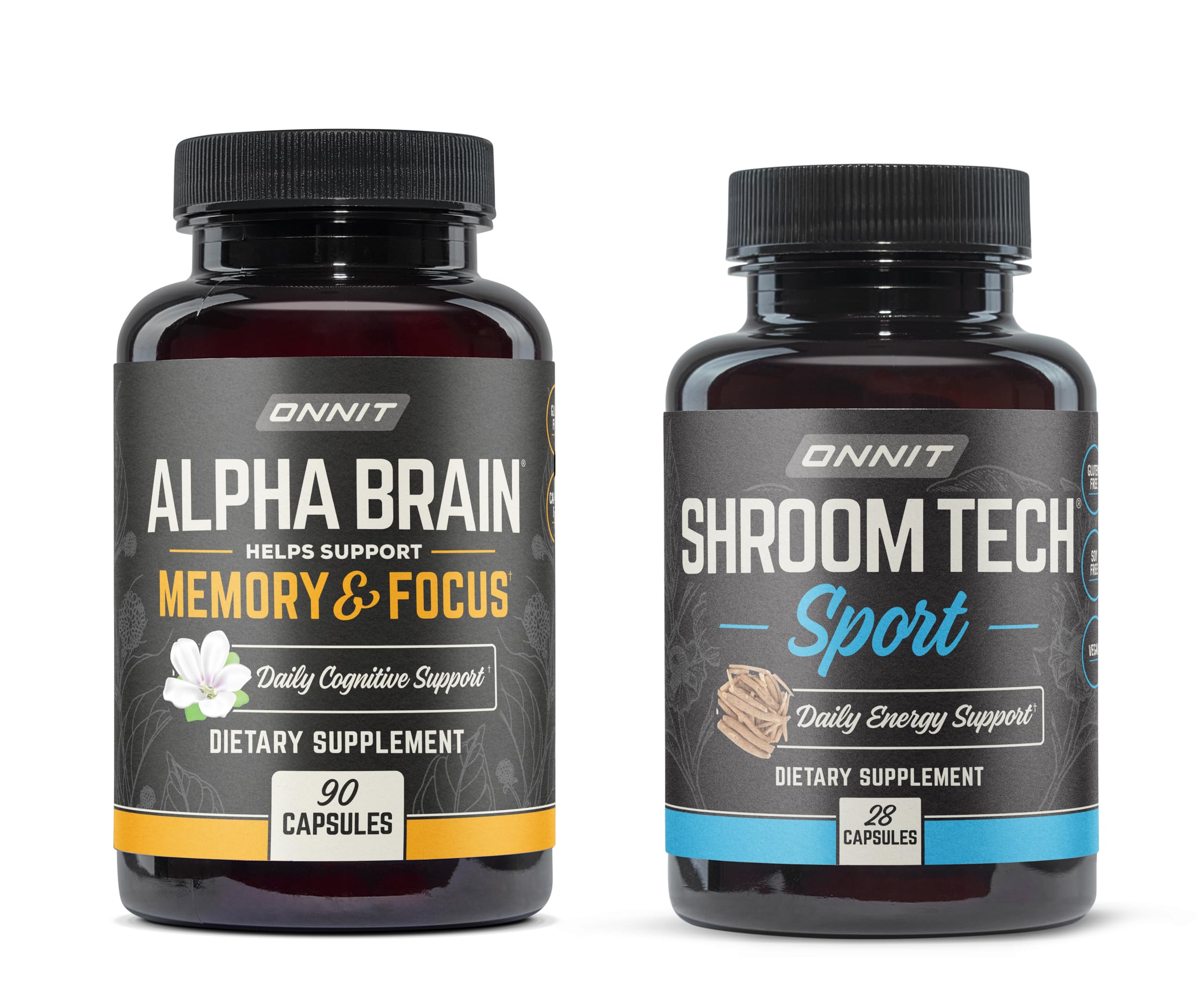 Foto 2 pulgar | Suplemento Onnit Alpha Brain 90 Cápsulas + Shroom Tech Sport 28 Cápsulas - Venta Internacional.