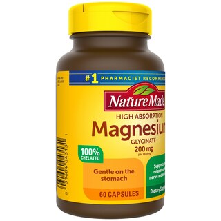 Foto 7 | Suplemento De Glicinato De Magnesio Nature Made 200 Mg 60 Cápsulas - Venta Internacional.
