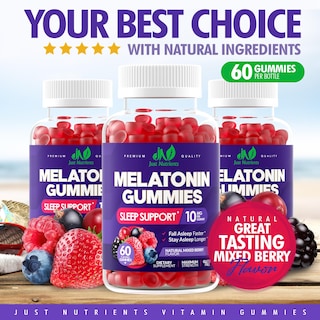Foto 4 | Gomitas Supplement Just Nutrients Con Melatonina, 10 Mg, 60 Unidades - Venta Internacional.