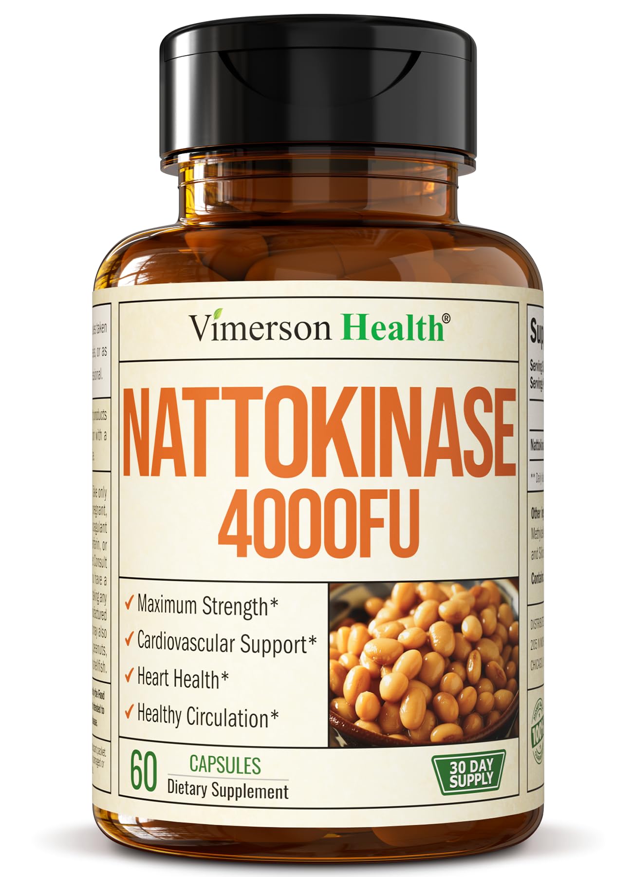 Foto 2 pulgar | Suplemento Nattokinase 4000 Fu De Vimerson Health 60 Cápsulas - Venta Internacional.