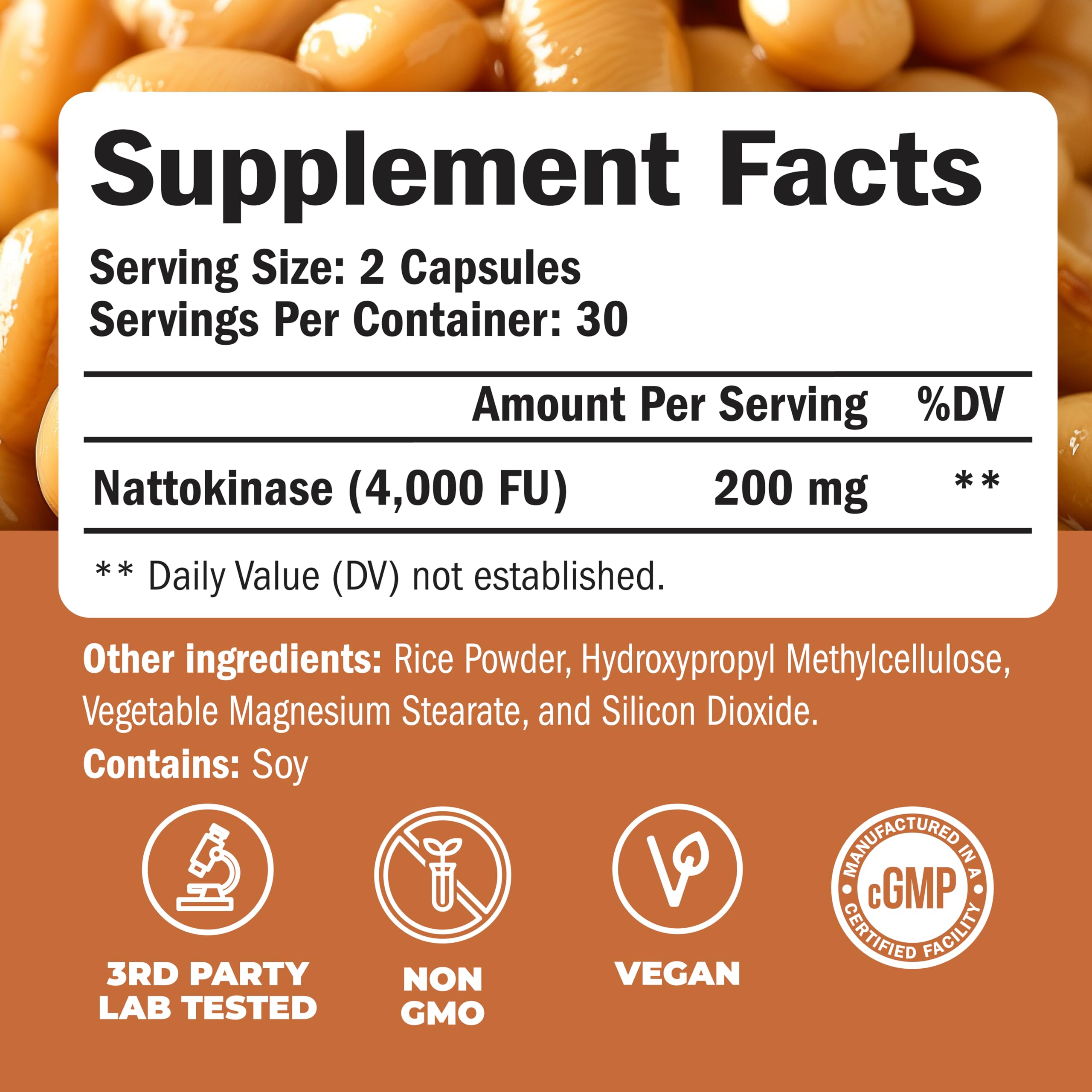 Foto 4 pulgar | Suplemento Nattokinase 4000 Fu De Vimerson Health 60 Cápsulas - Venta Internacional.
