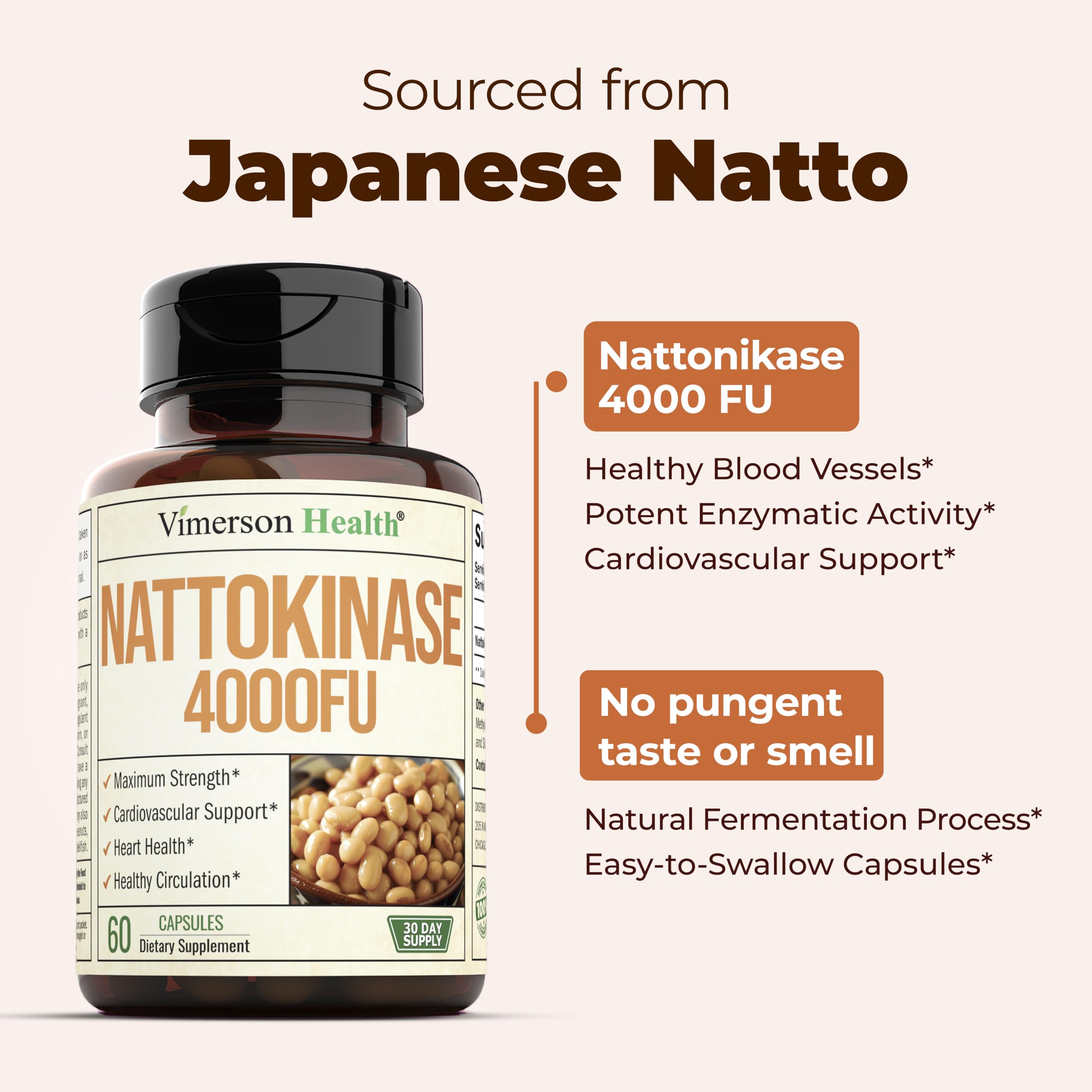 Foto 5 | Suplemento Nattokinase 4000 Fu De Vimerson Health 60 Cápsulas - Venta Internacional.