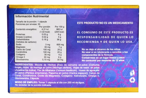 Foto 3 pulgar | Ultra Advance Gold 30 Capsulas De 500mg 