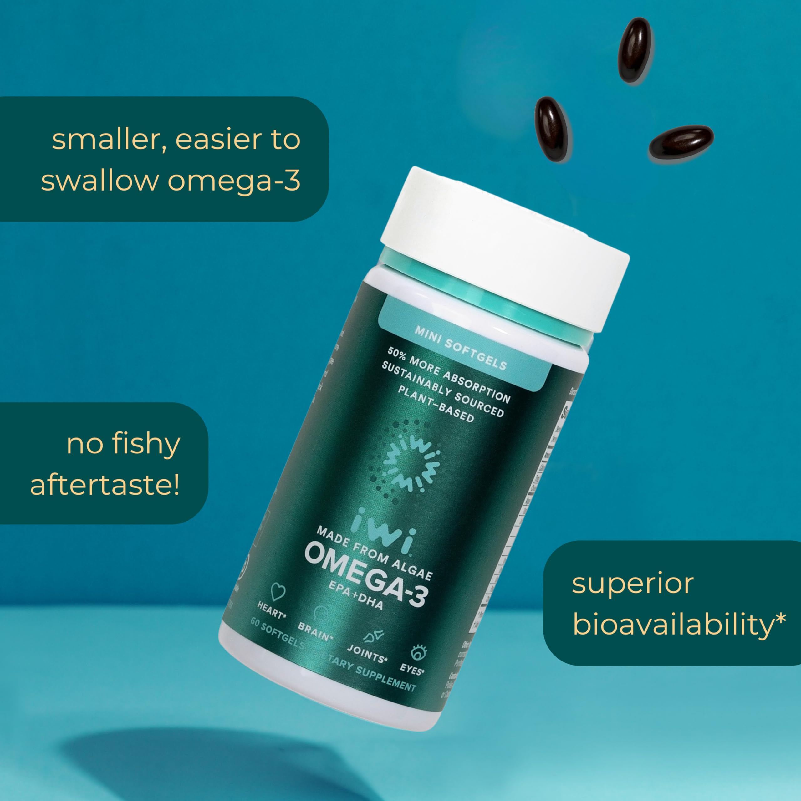 Foto 4 | 60 Minicápsulas Blandas Supplement Iwi Omega-3 Algae (30 Porciones) - Venta Internacional.
