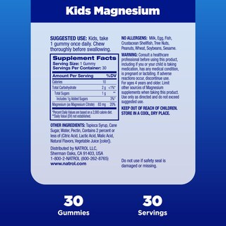 Foto 5 | Suplemento Natrol Kids, Gomitas De Citrato De Magnesio, 30 Unidades - Venta Internacional.