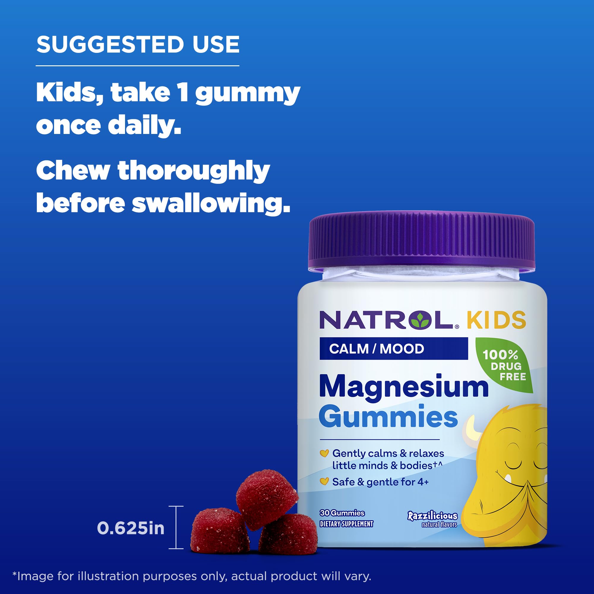 Foto 7 pulgar | Suplemento Natrol Kids, Gomitas De Citrato De Magnesio, 30 Unidades - Venta Internacional.