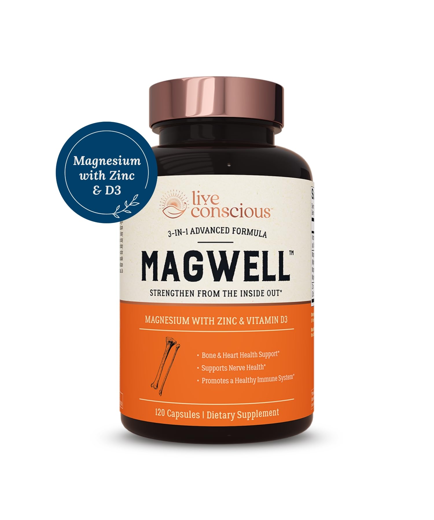 Foto 7 | Suplemento Live Conscious Magwell De Magnesio, Zinc Y Vitamina D3 - Venta Internacional.