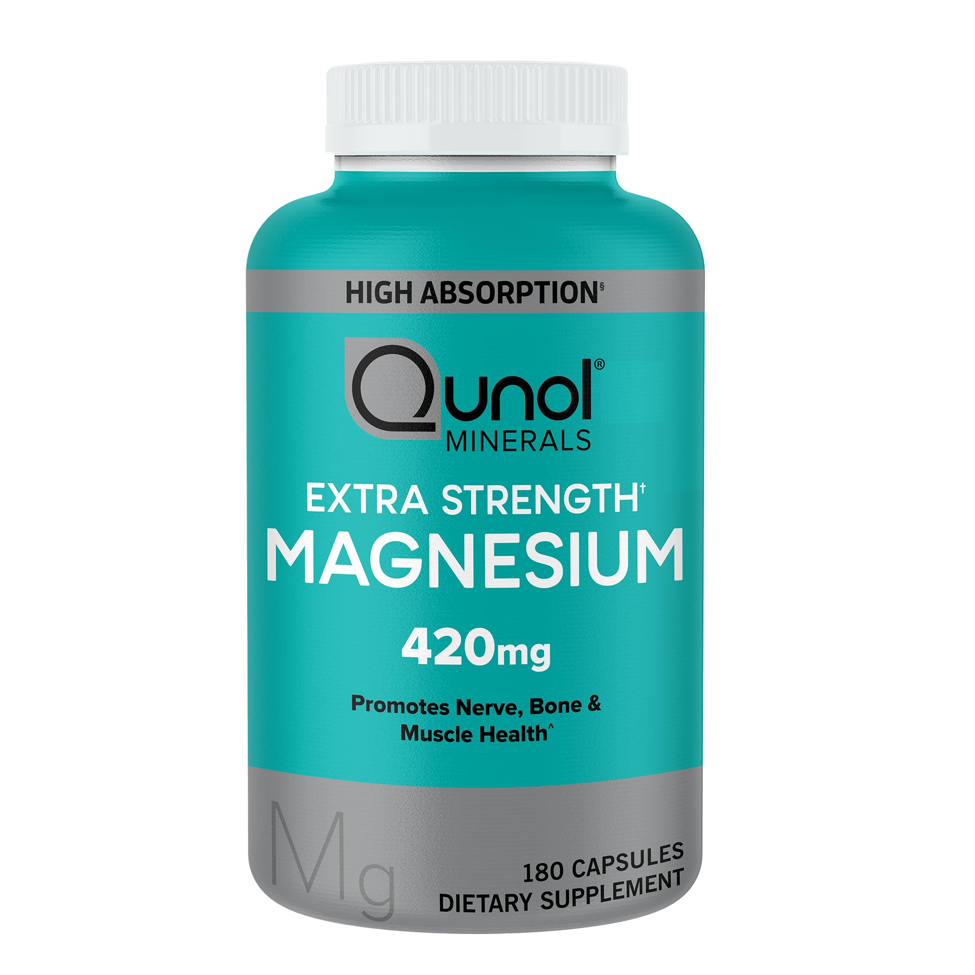 Foto 2 pulgar | Suplemento Qunol, Cápsulas De Magnesio, 420 Mg, 180 Unidades - Venta Internacional.