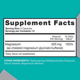 Foto 4 | Suplemento Qunol, Cápsulas De Magnesio, 420 Mg, 180 Unidades - Venta Internacional.