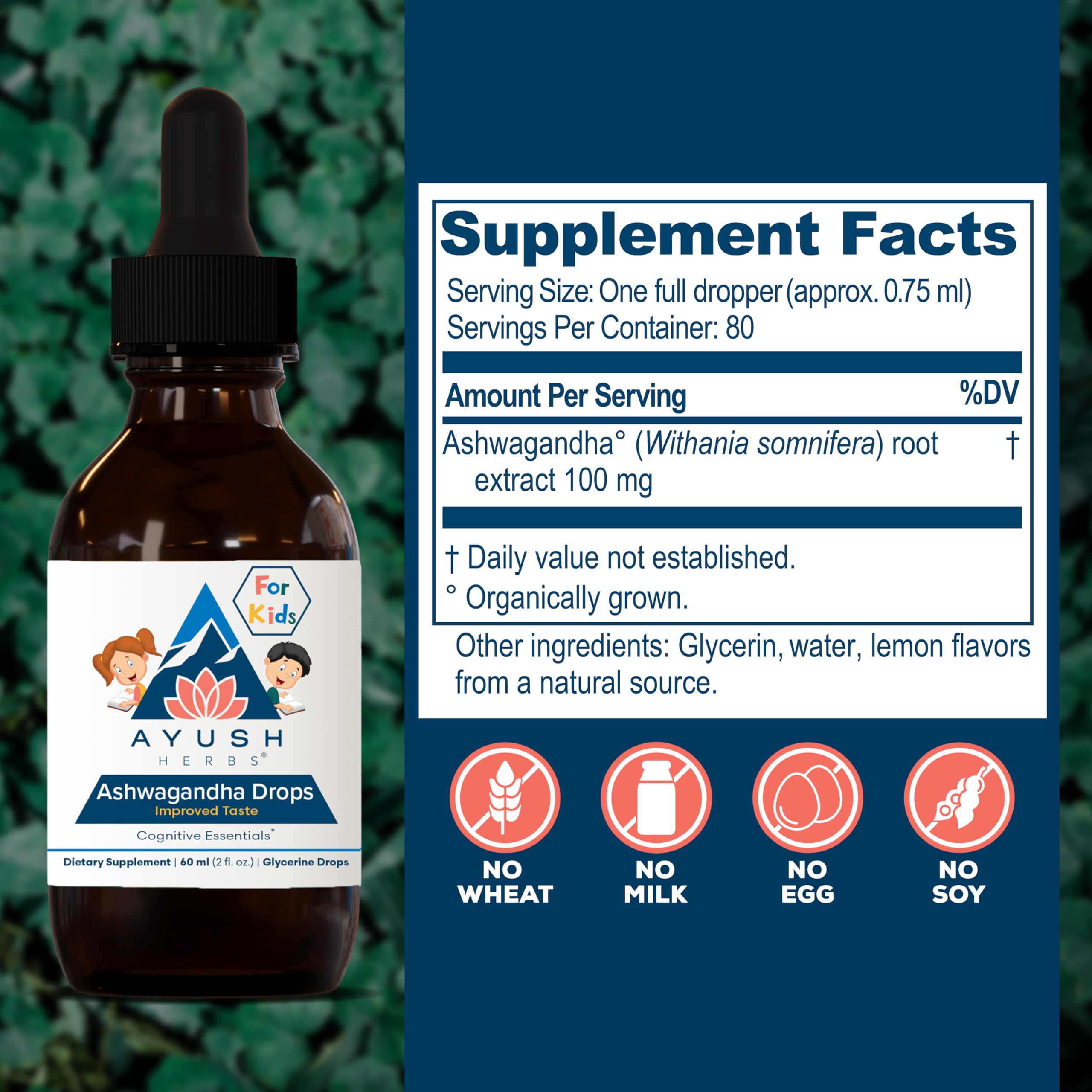 Foto 4 pulgar | Suplemento Ayush Herbs Ashwagandha En Gotas Para Niños, 60 Ml, Sin Alcohol - Venta Internacional.