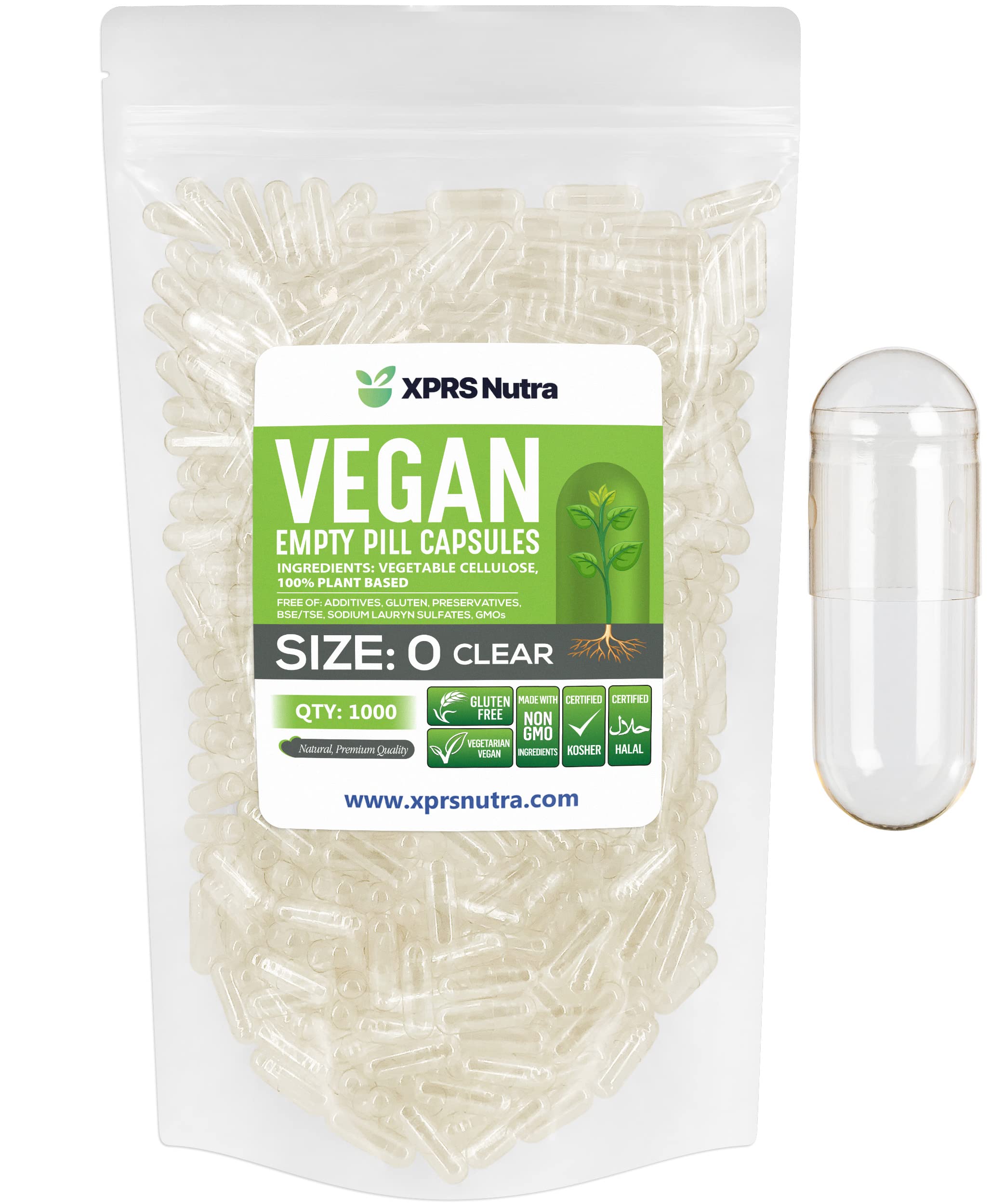 Foto 2 pulgar | Cápsulas Vacías Xprs Nutra Tamaño 0 - Cápsulas Veganas De 1000 Unidades - Venta Internacional.