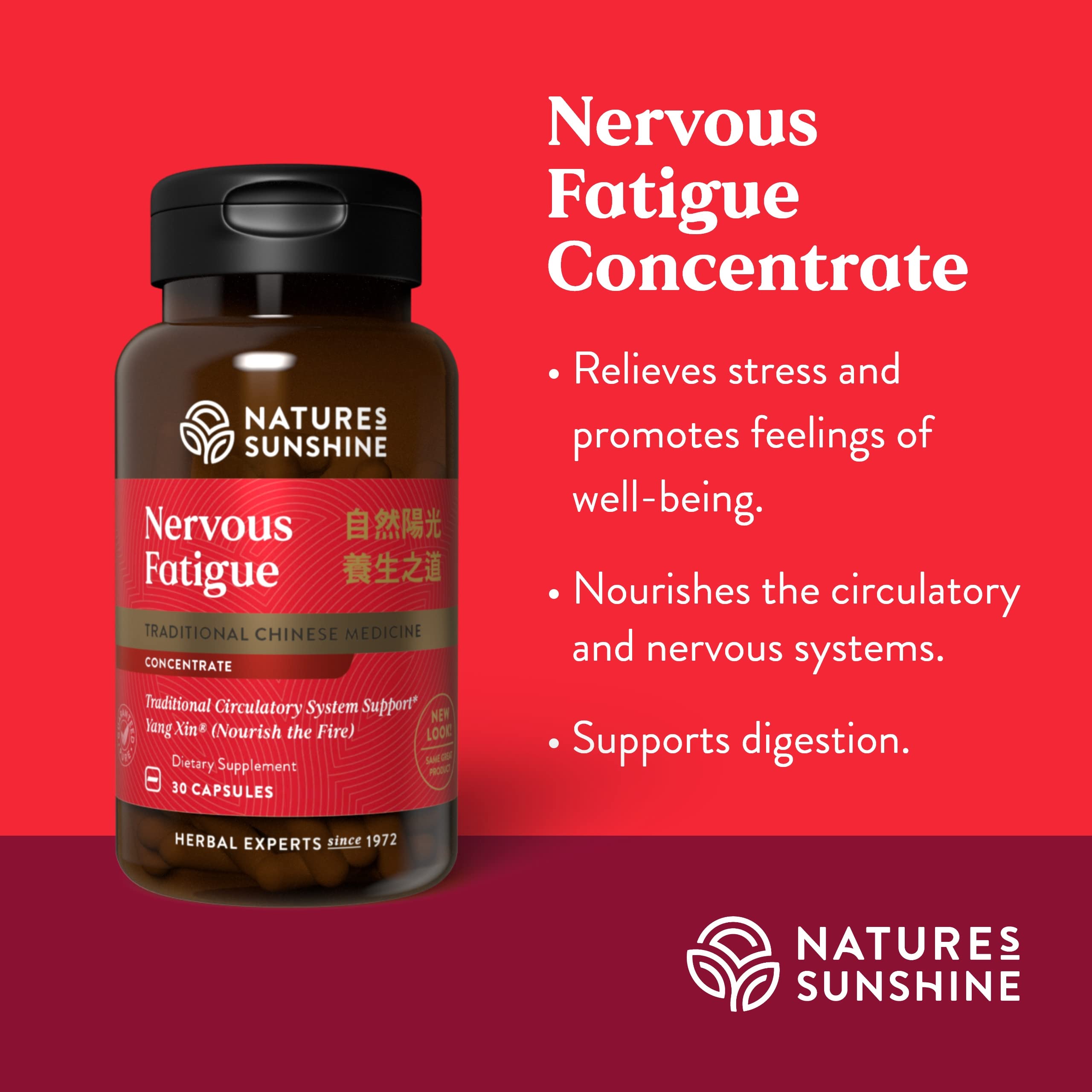 Foto 5 pulgar | Suplemento Nature's Sunshine Nervious Fatigue Tcm 30 Cápsulas - Venta Internacional.