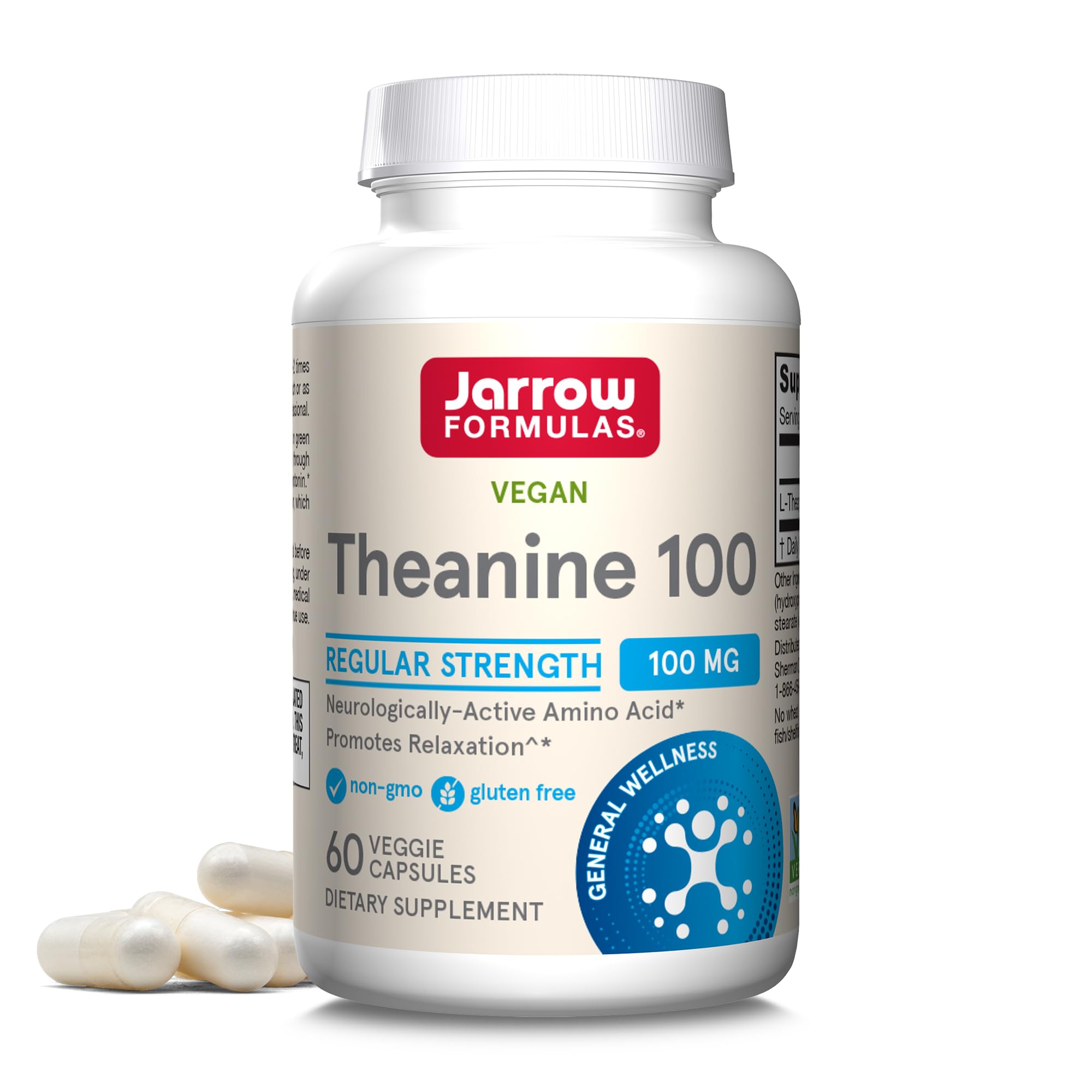 Foto 2 pulgar | Suplemento Jarrow Formulas De Teanina 100 Mg 60 Cápsulas - Venta Internacional.