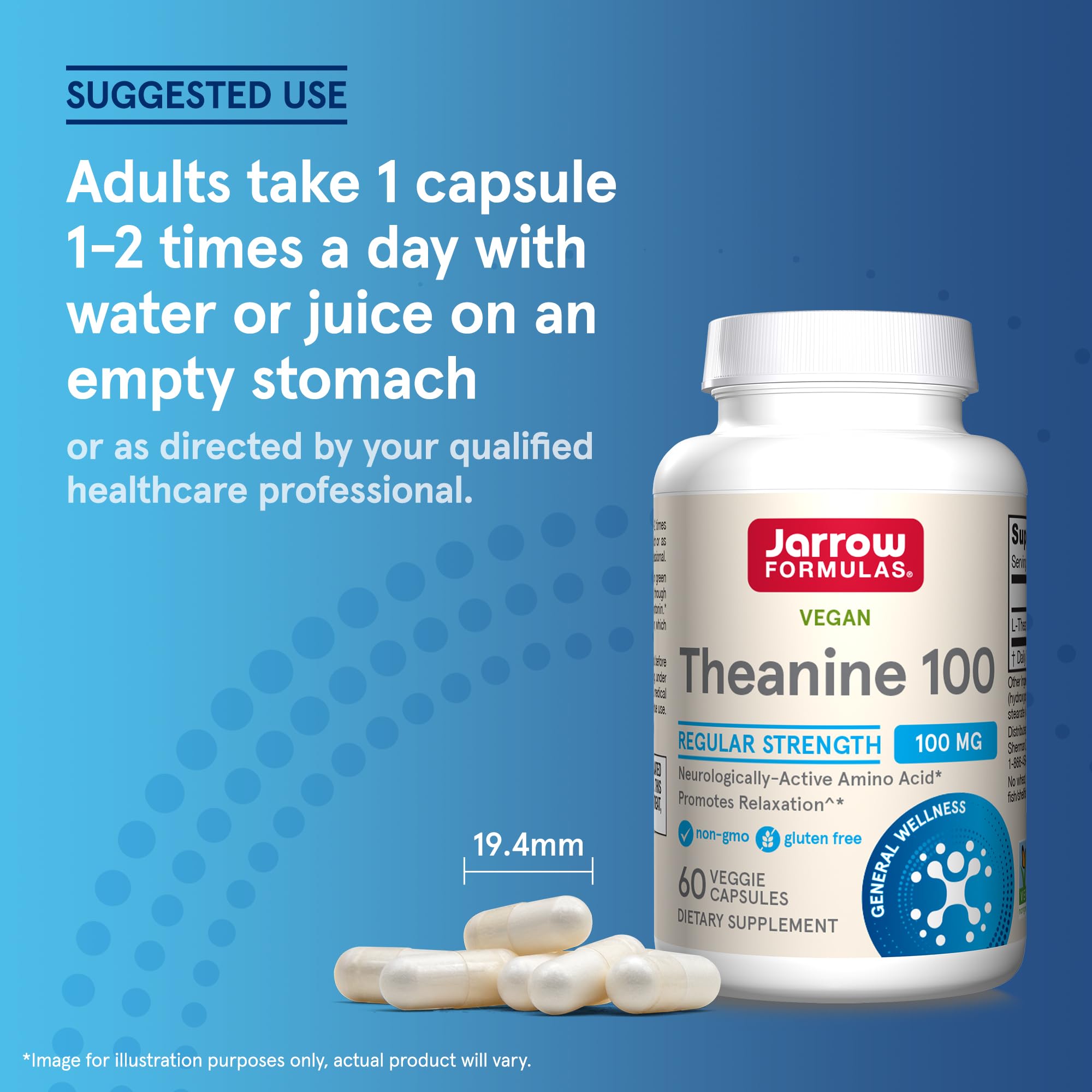 Foto 8 pulgar | Suplemento Jarrow Formulas De Teanina 100 Mg 60 Cápsulas - Venta Internacional.