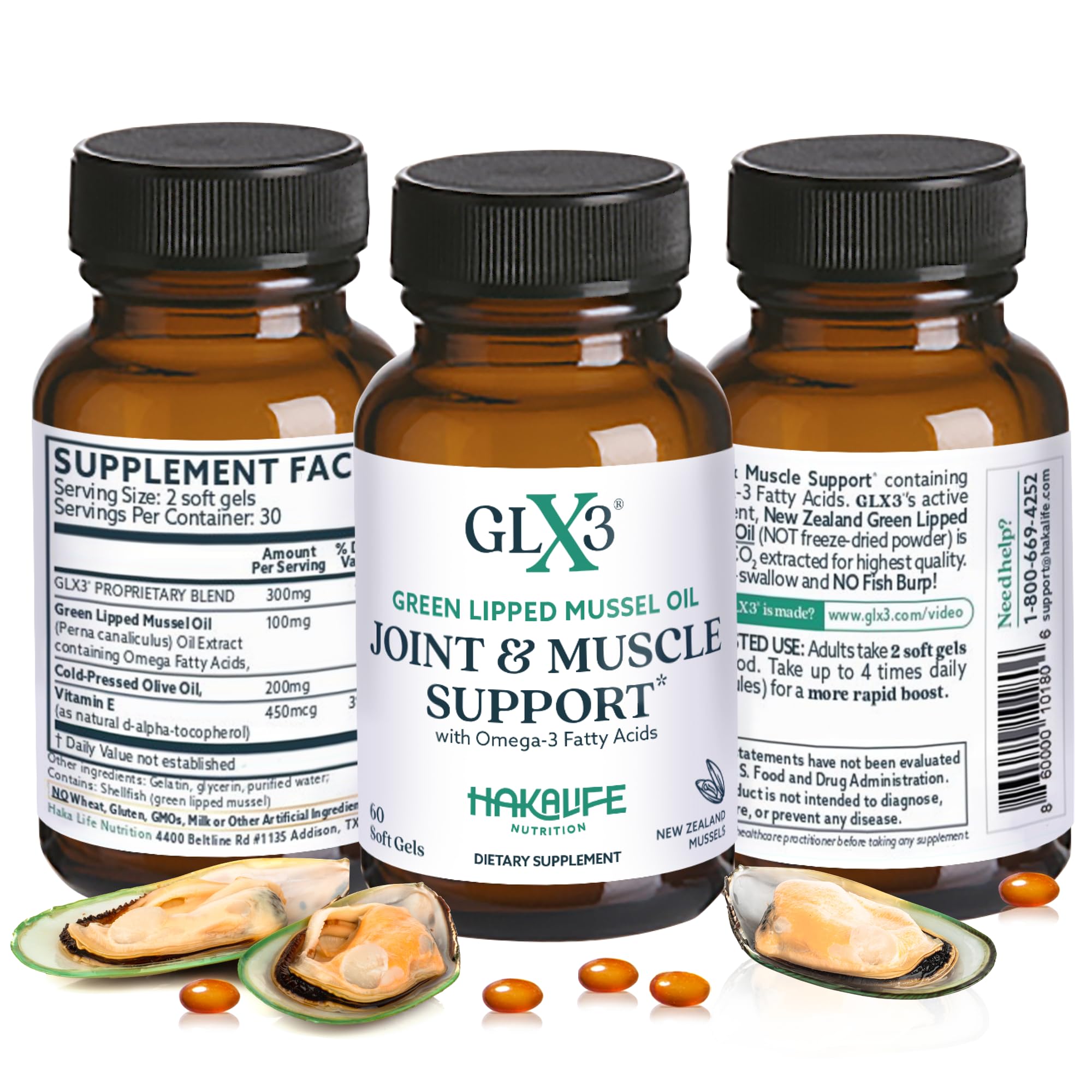 Foto 1 | Suplemento De Aceite De Mejillón De Labios Verdes Glx3 De Haka Life Nutrition - Venta Internacional.