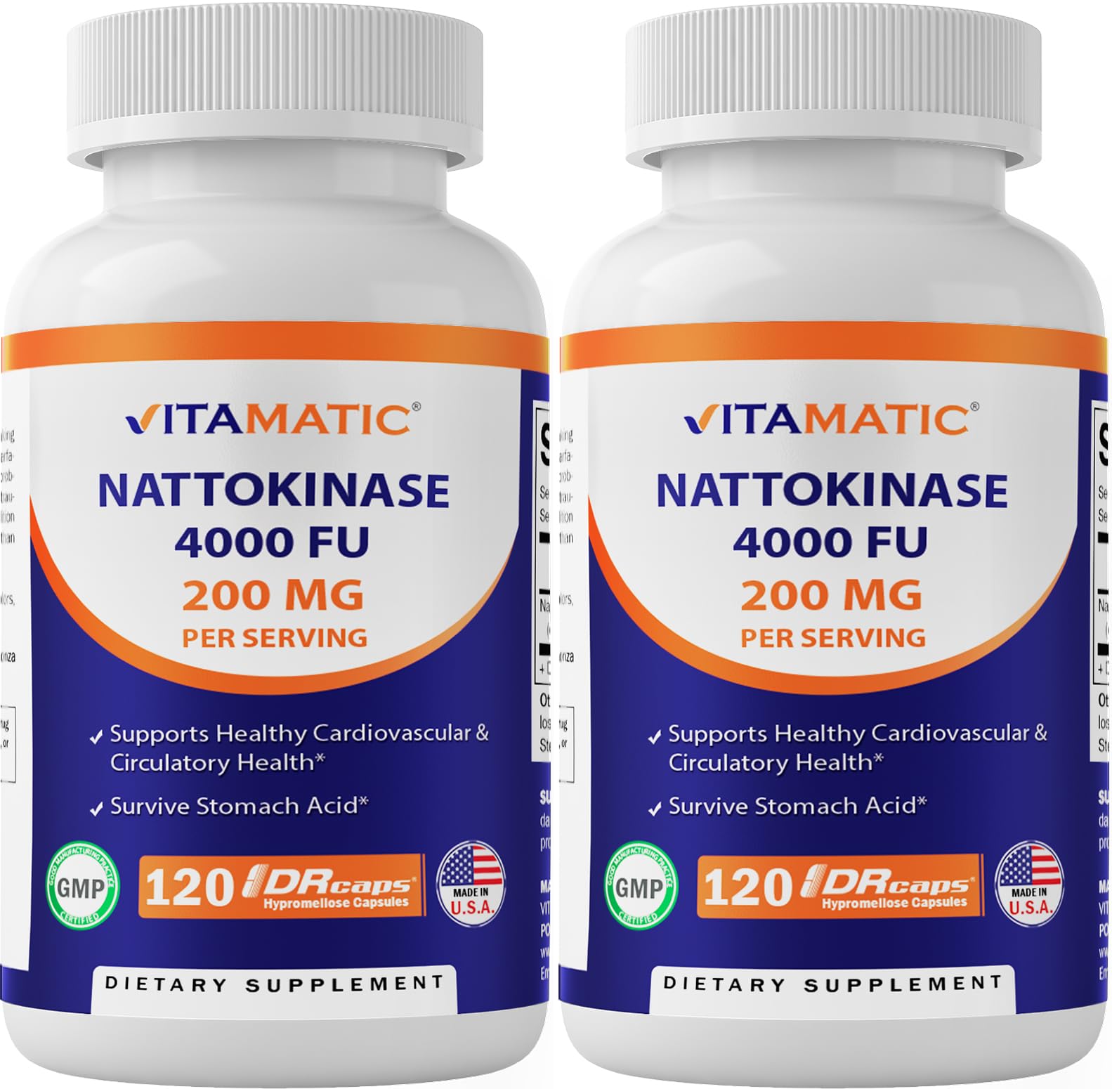 Suplemento Vitamínico De Nattokinasa 4.000 Fu, 120 Cápsulas - Venta Internacional.