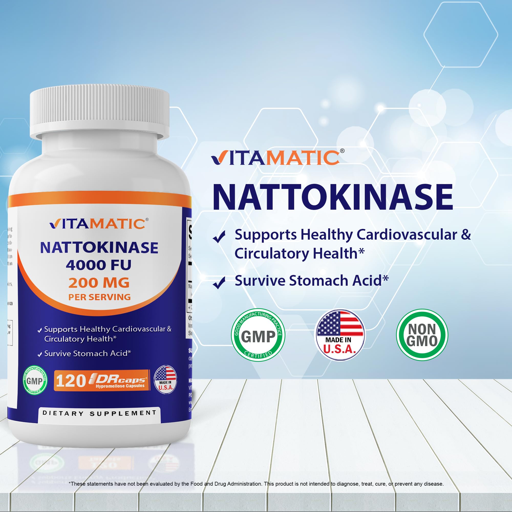 Foto 4 pulgar | Suplemento Vitamínico De Nattokinasa 4.000 Fu, 120 Cápsulas - Venta Internacional.