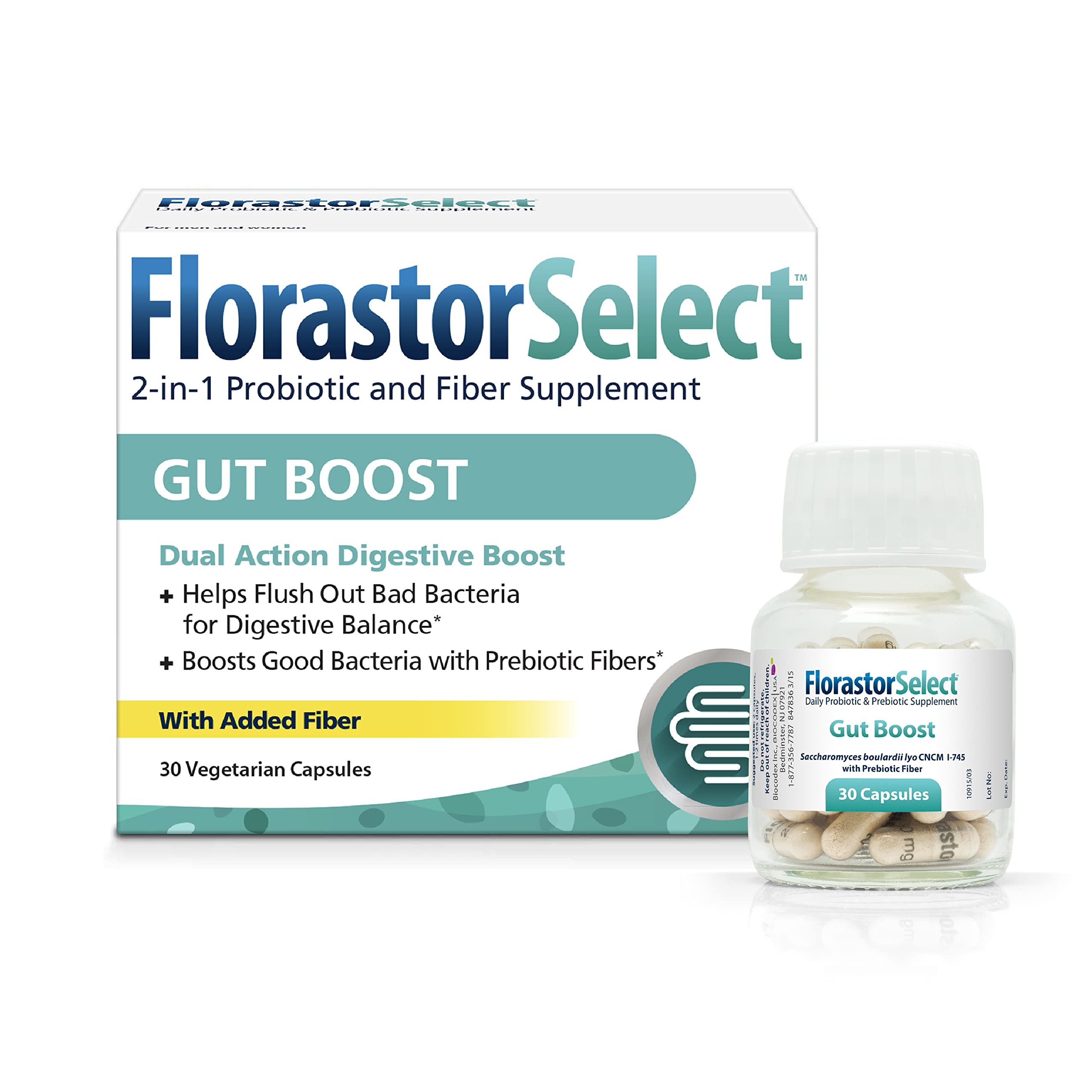 Foto 2 pulgar | Suplemento Probiótico Florastor Select Gut Boost 30 Cápsulas - Venta Internacional.