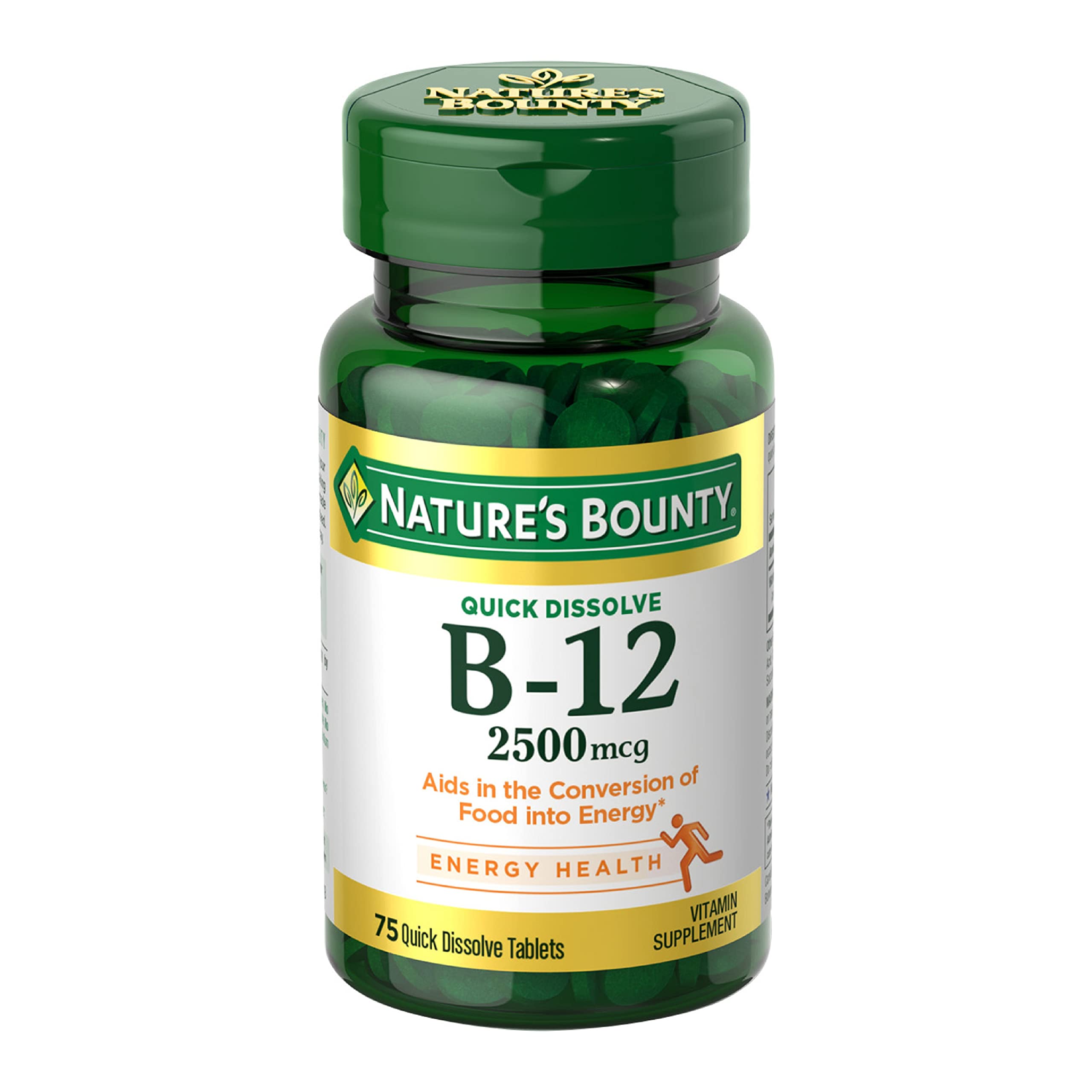 Foto 2 pulgar | Suplemento De Vitamina B12 De Nature's Bounty, 2500 Mcg, 75 Tabletas - Venta Internacional.